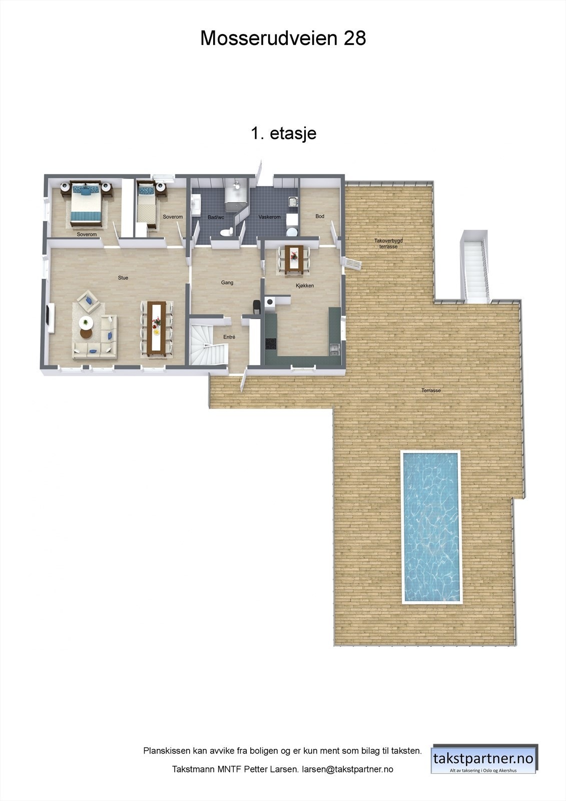 Plantegning 1. etasje Galleribilde