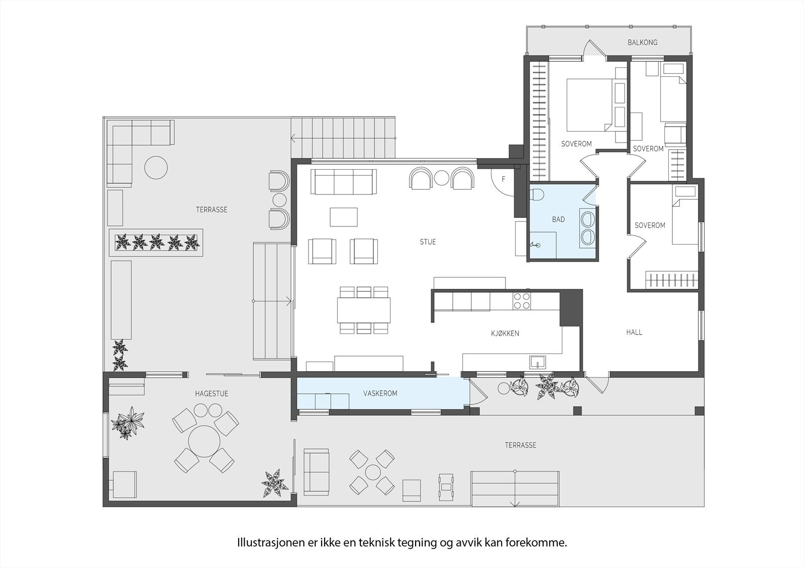 Plantegning 1.etg Galleribilde