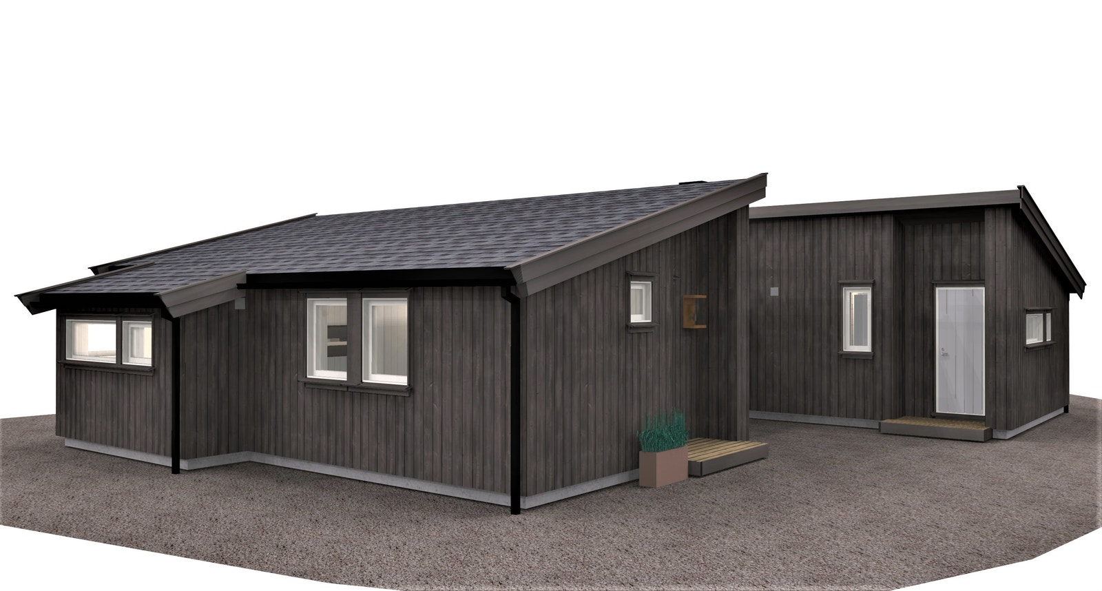 Hytte Ramsvik 3. Til tomt F1-1
Den samme hytten er bygget på på tomt F1-3. Galleribilde