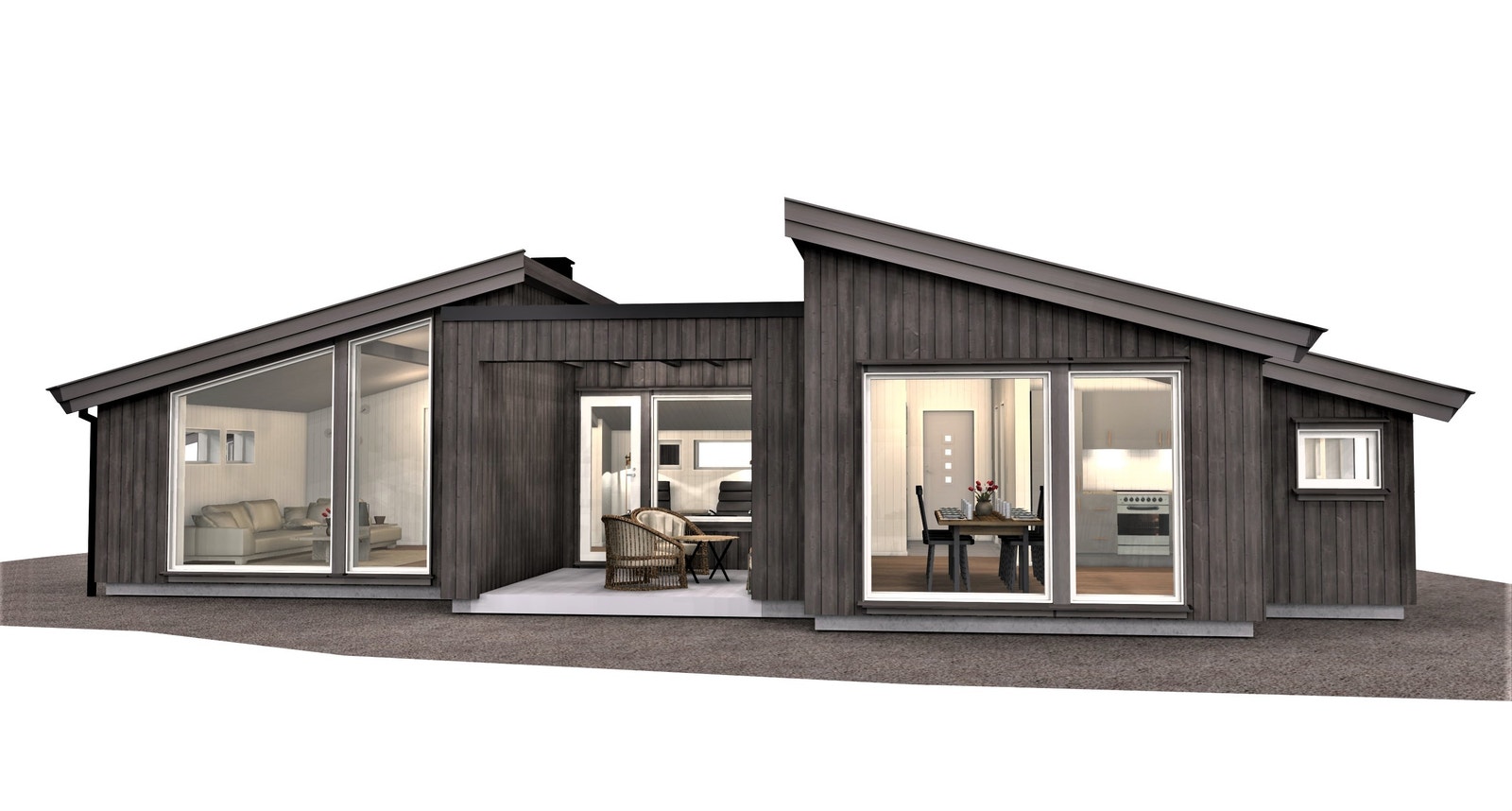 Hytte Ramsvik 3. Til tomt F1-1
Den samme hytten er bygget på på tomt F1-3. Galleribilde