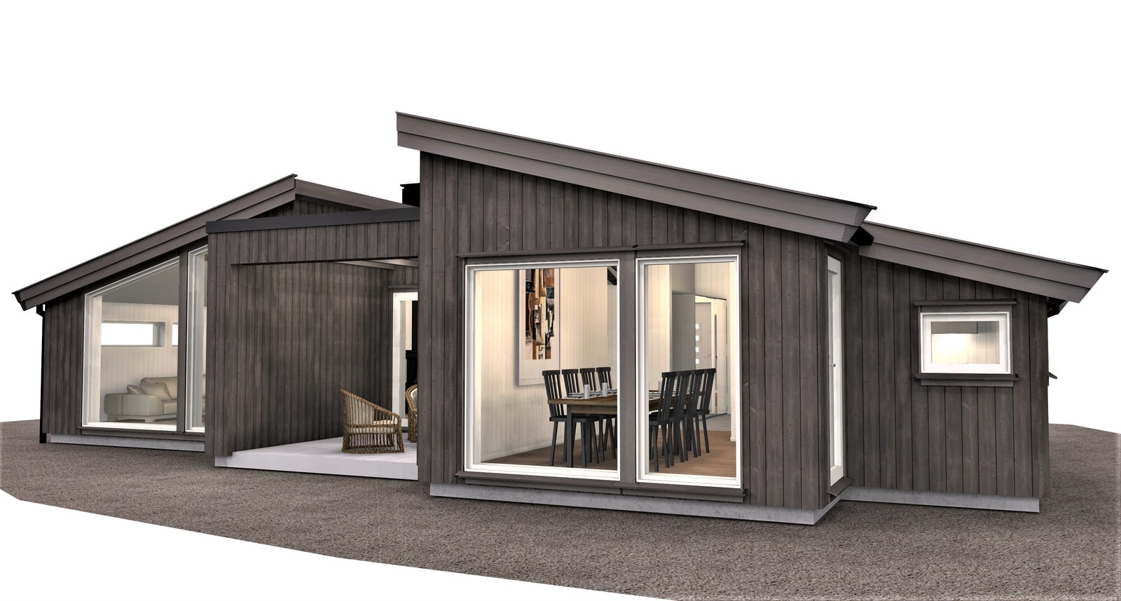 Hytte Ramsvik 3. Til tomt F1-1
Den samme hytten er bygget på på tomt F1-3. Galleribilde