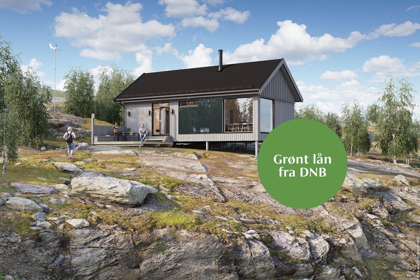 3D skisser av Lillebror, med forslag til plassering av solceller Galleribilde