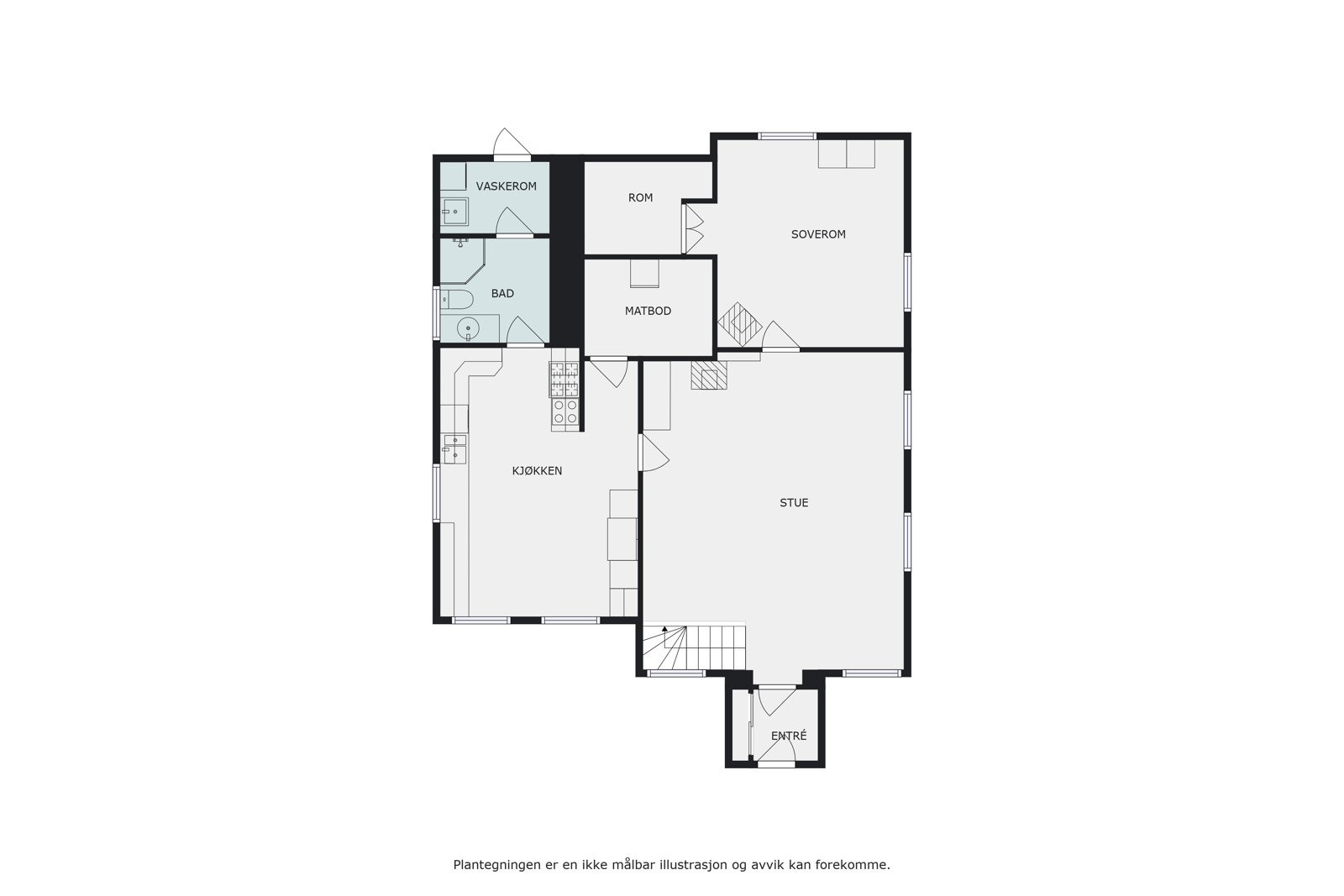 Plantegning 1.etg. Galleribilde