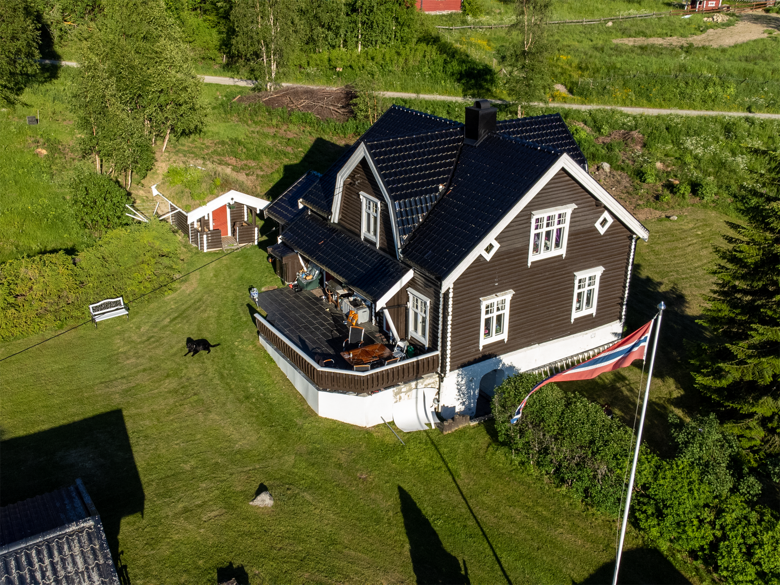 Dronebilde av Kristian Karset Broen Galleribilde