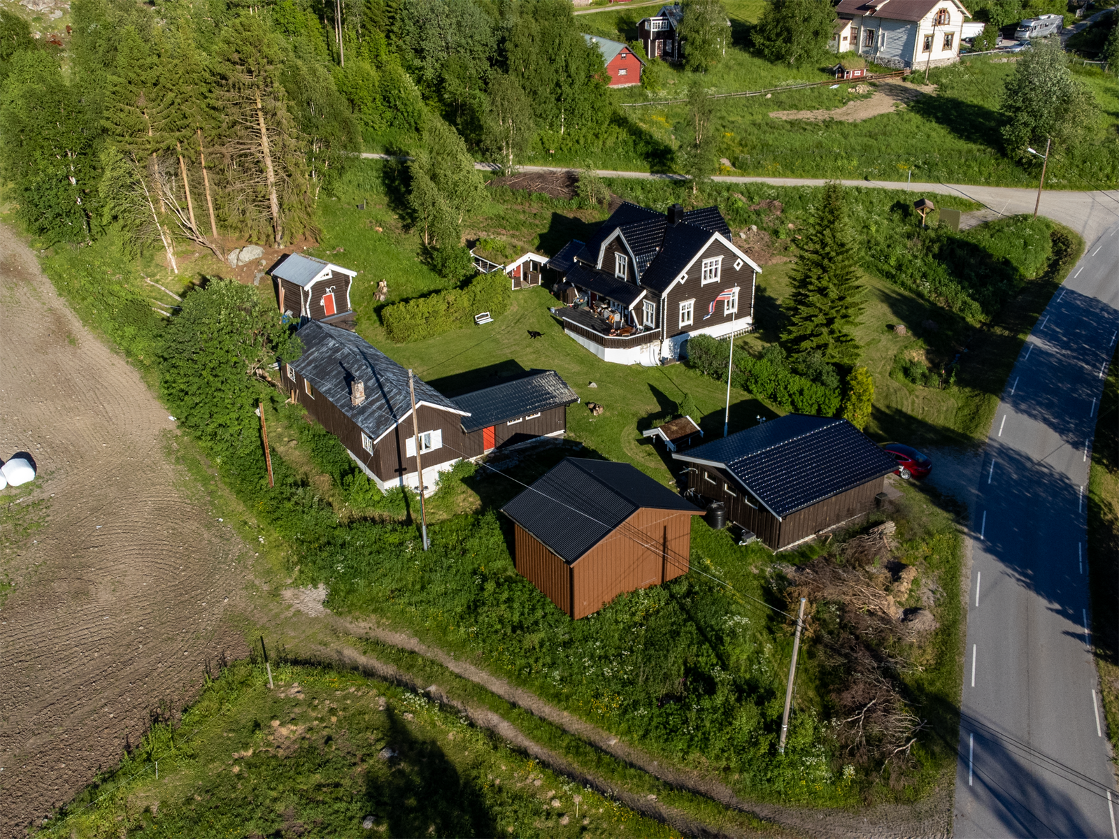 Dronebilde av Kristian Karset Broen Galleribilde