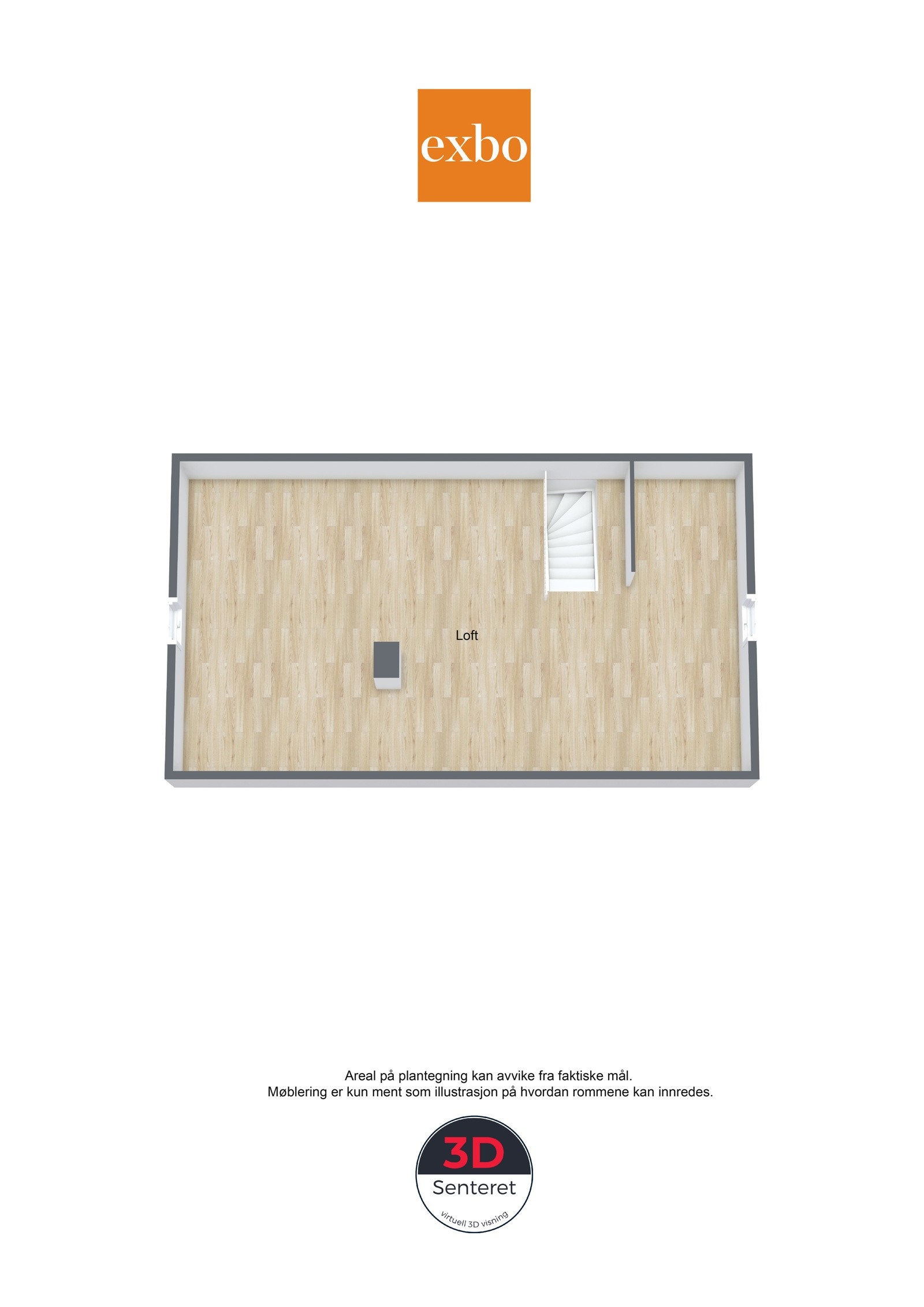 Plantegning loft. Galleribilde