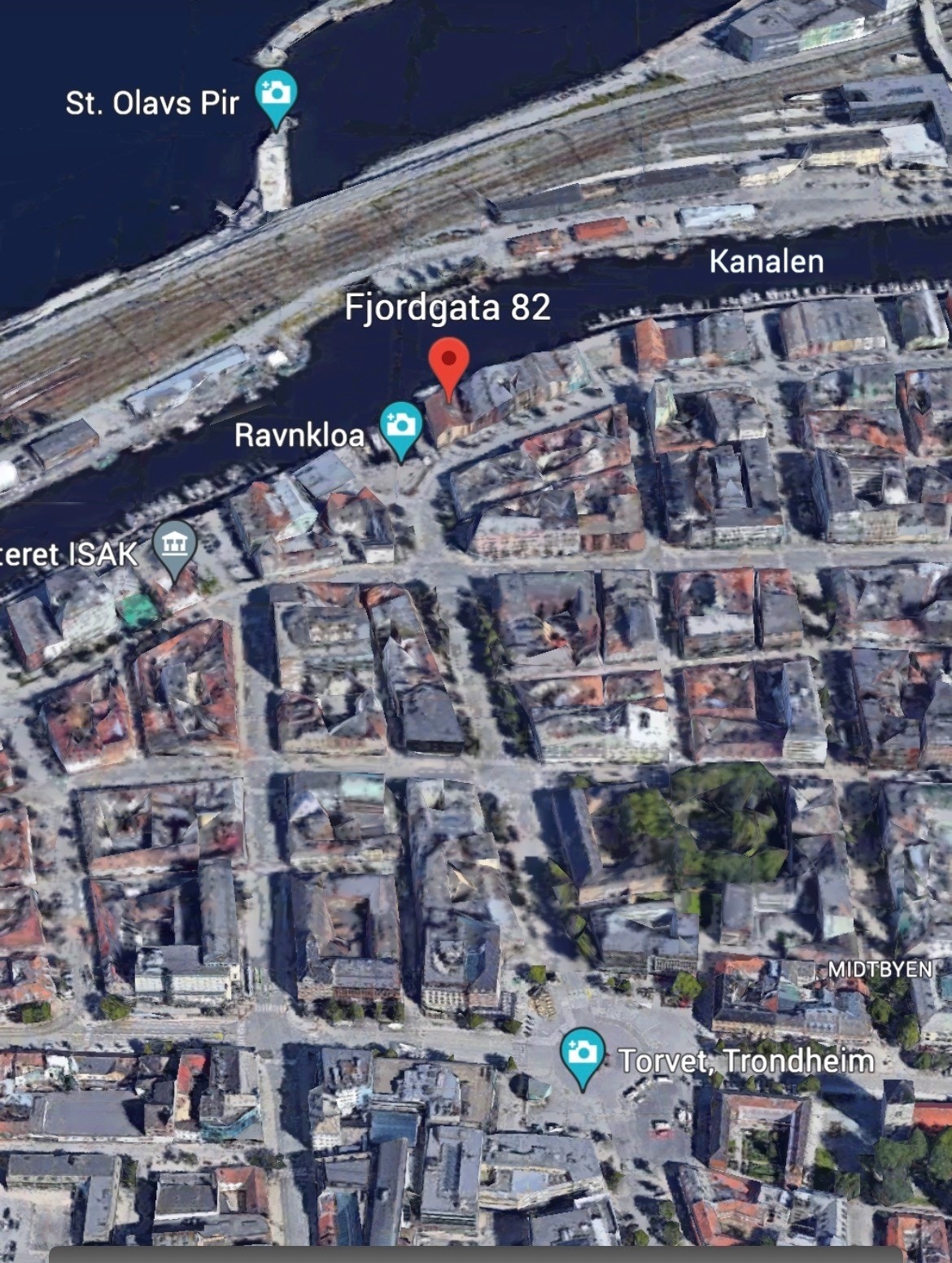 Kart over midtbyen. Galleribilde