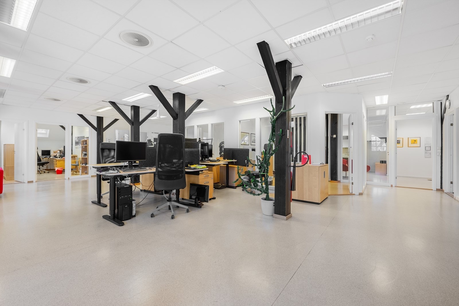 Lokalet består både av åpne landskap og cellekontor. Galleribilde