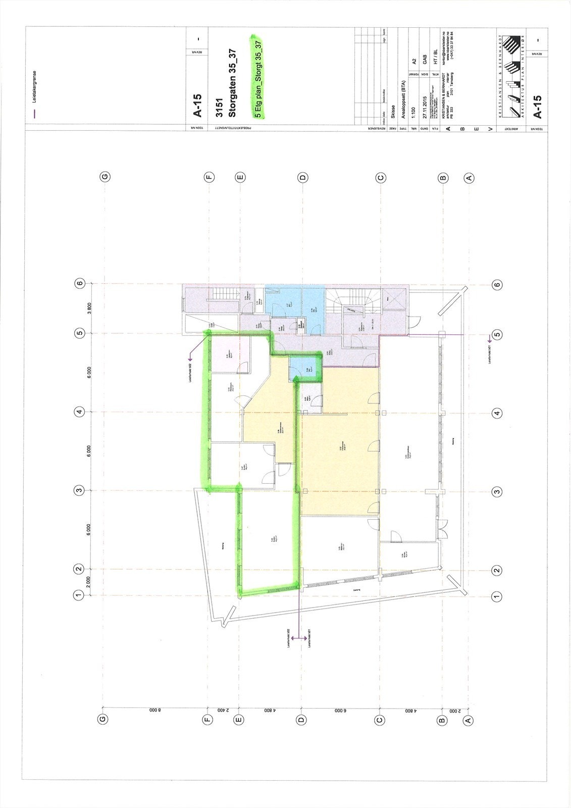 Plantegning 5. etg. Galleribilde