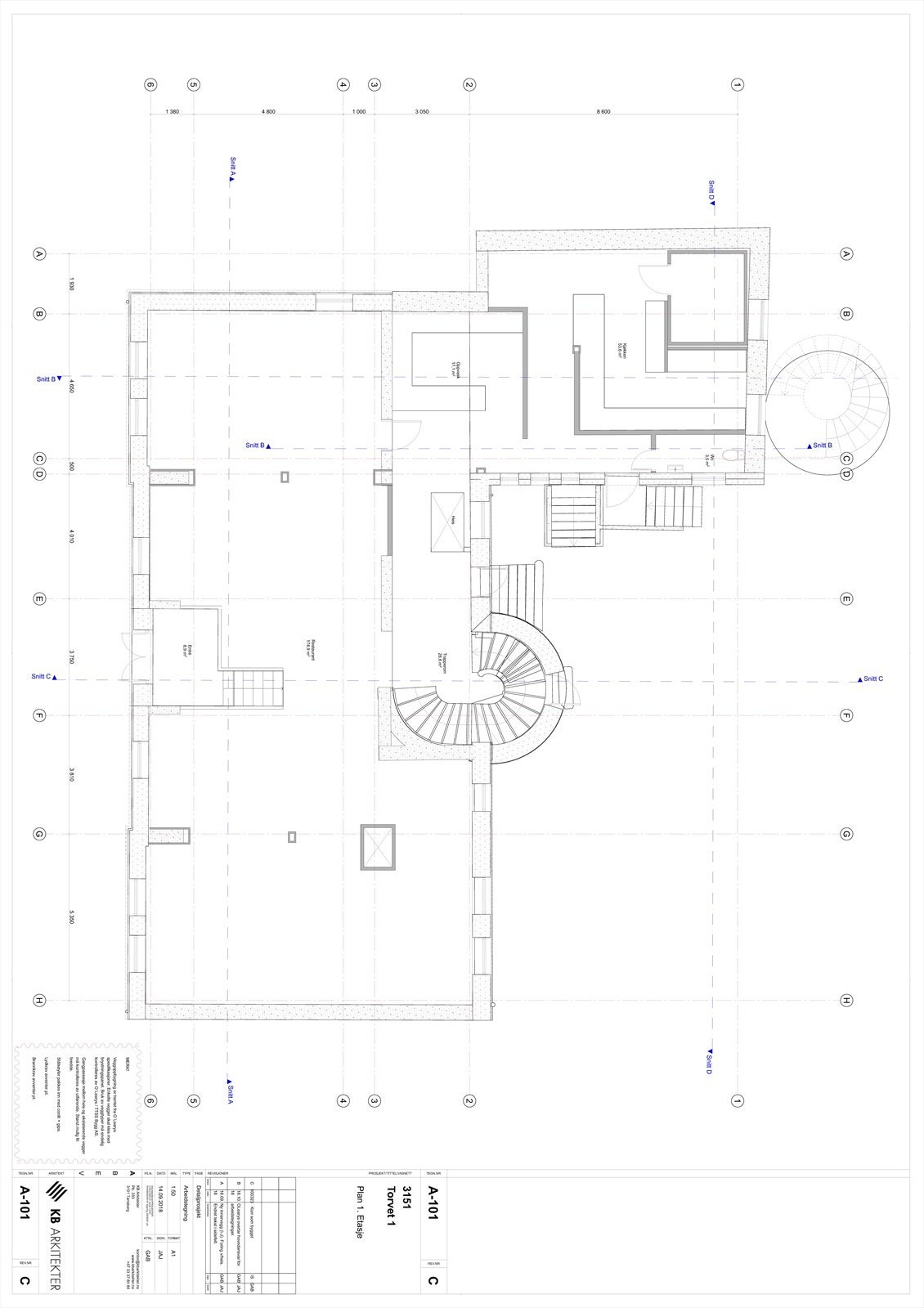 Plantegning 1. etg. Galleribilde