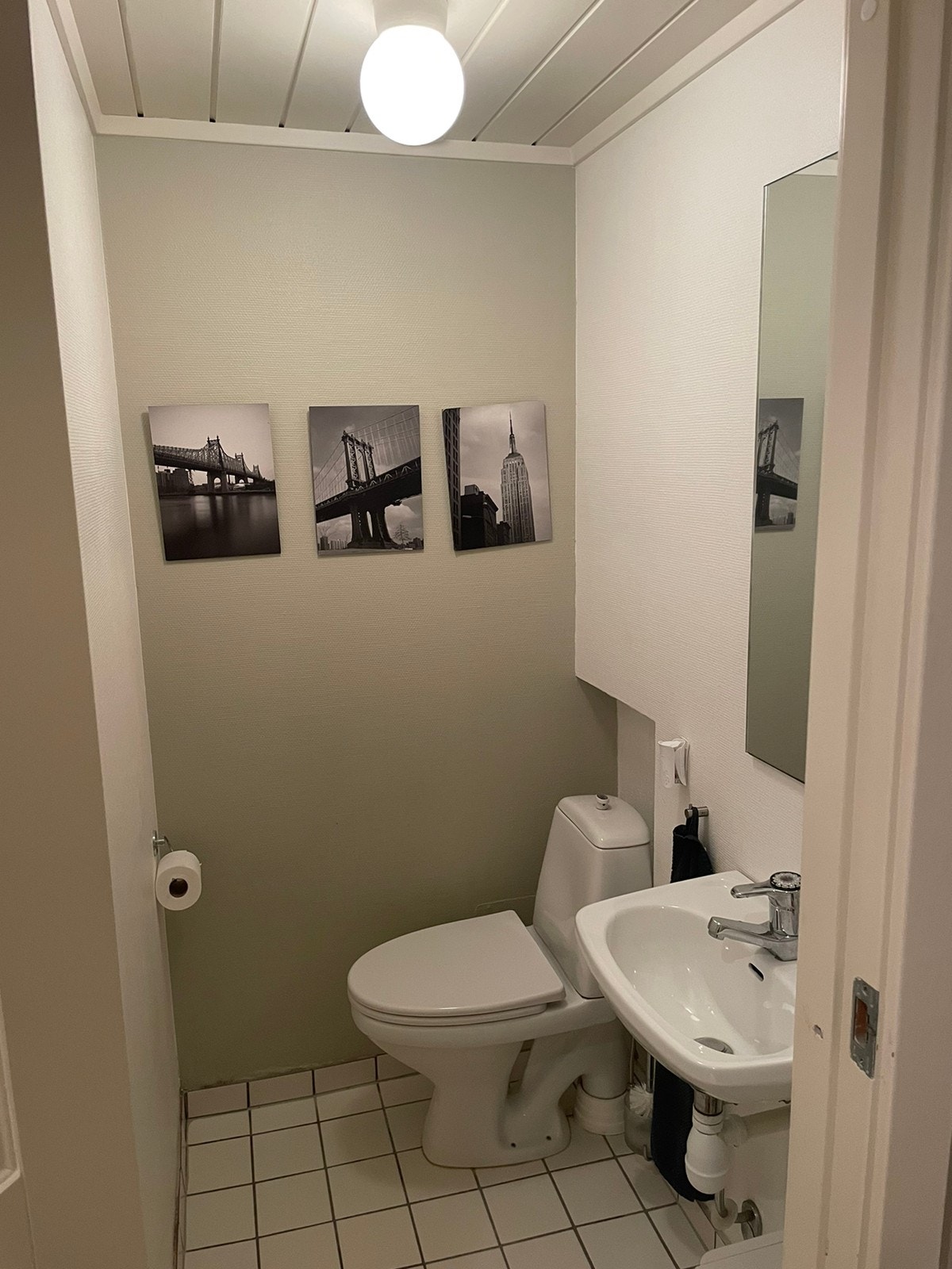 Separat toalett med vask Galleribilde