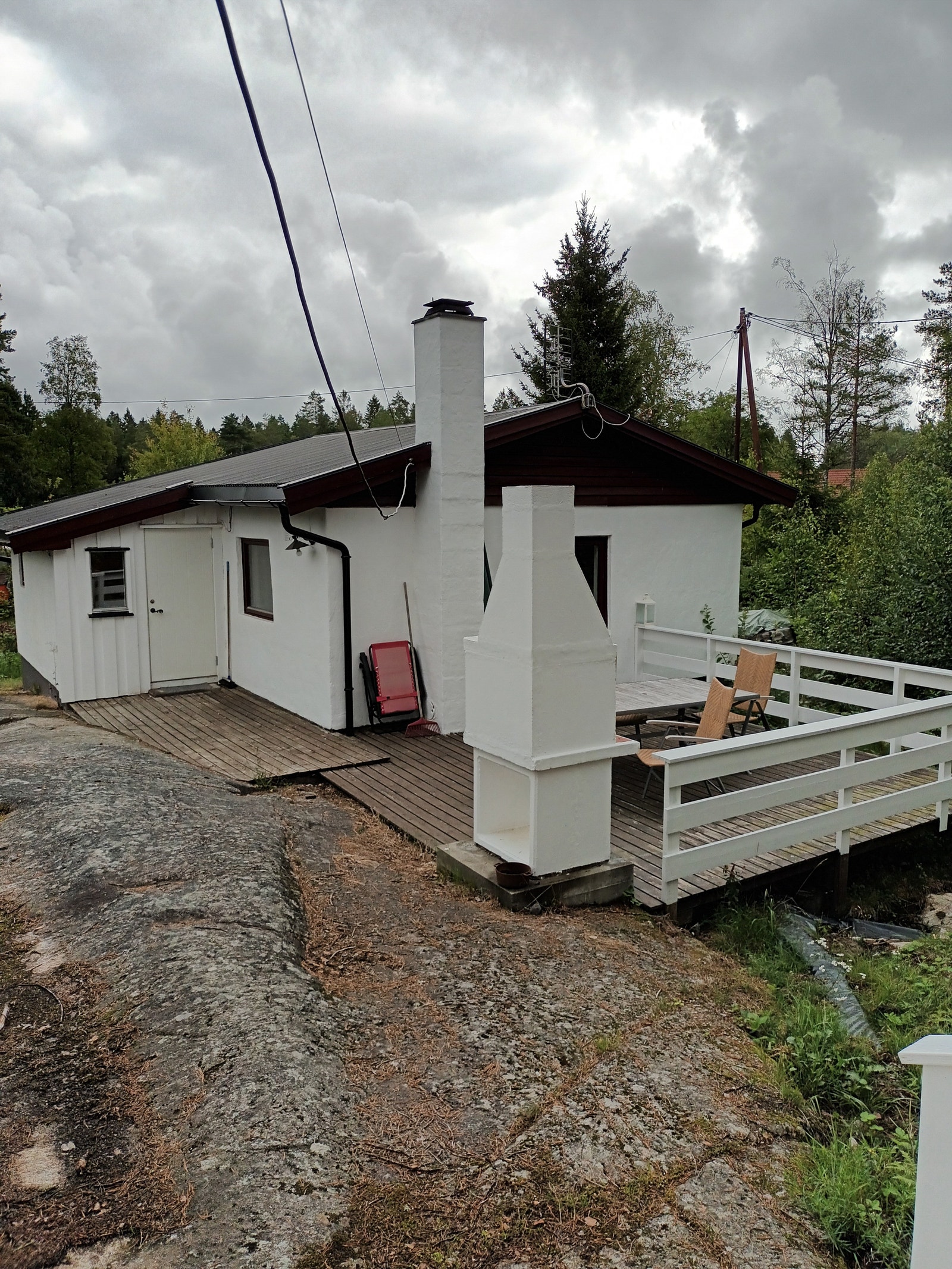Terrasse med utepeis/grill Galleribilde