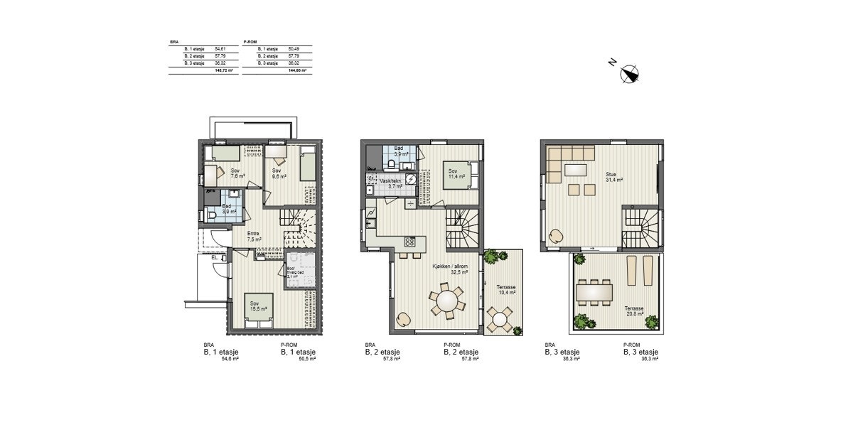 B PLAN 1-3 Galleribilde