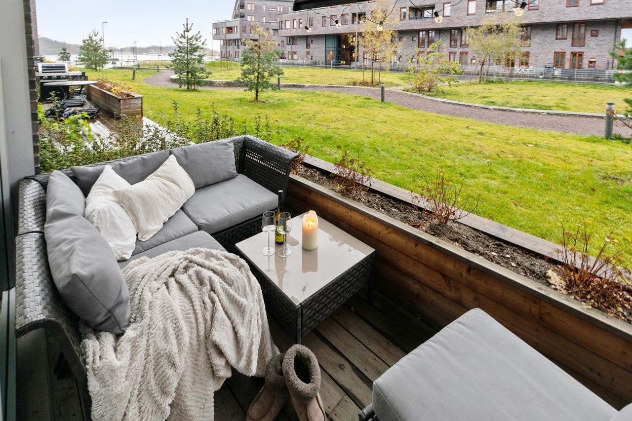 Koselig sittegruppe på terrassen Galleribilde