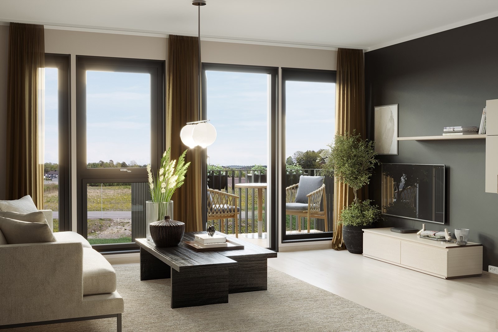 Boligene er alle nøye gjennomtenkt med gode og arealeffektive planløsninger; 128 kvm BRA fordelt over 2 plan. Galleribilde