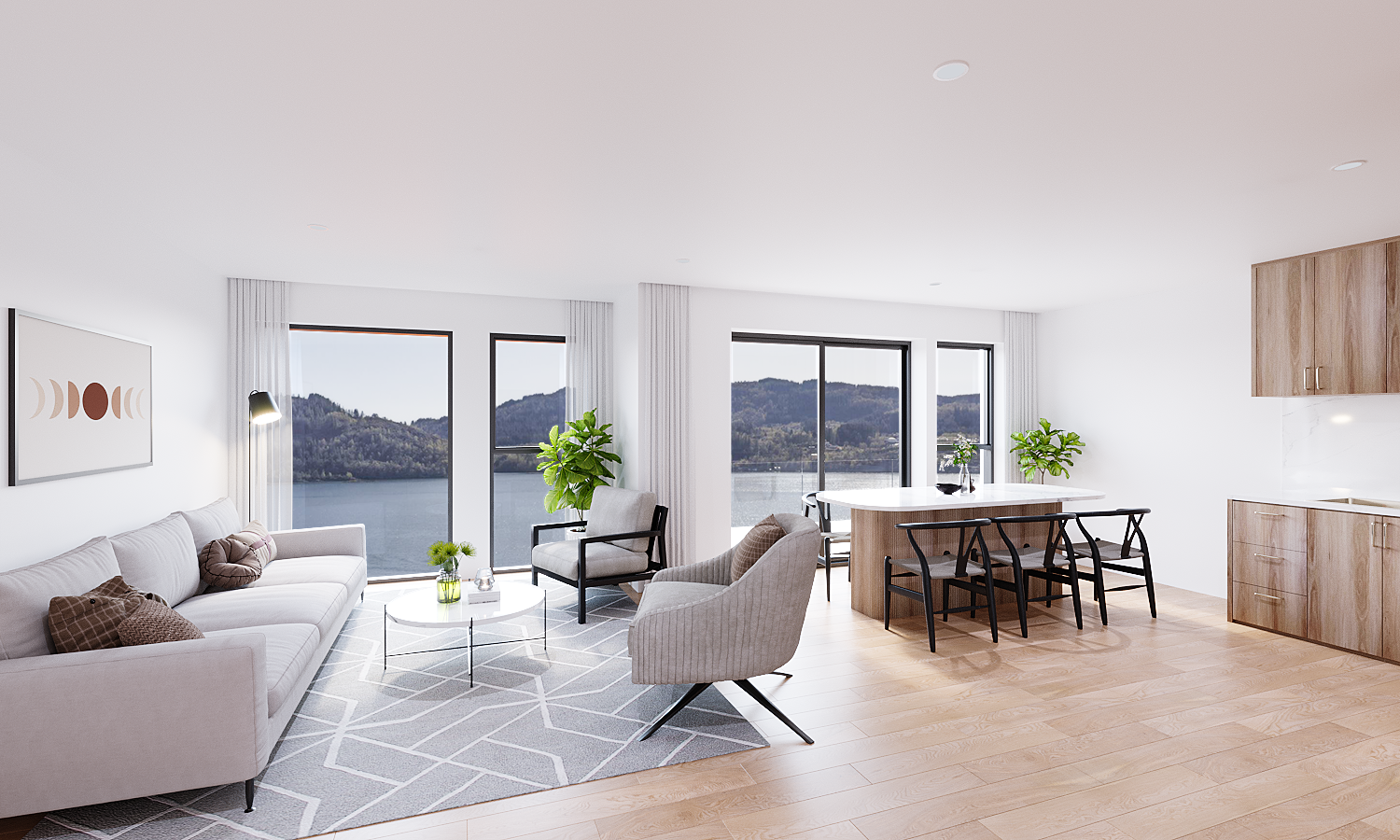 Illustrasjon fra boenhet nr 3 som fremdeles er ledig Galleribilde