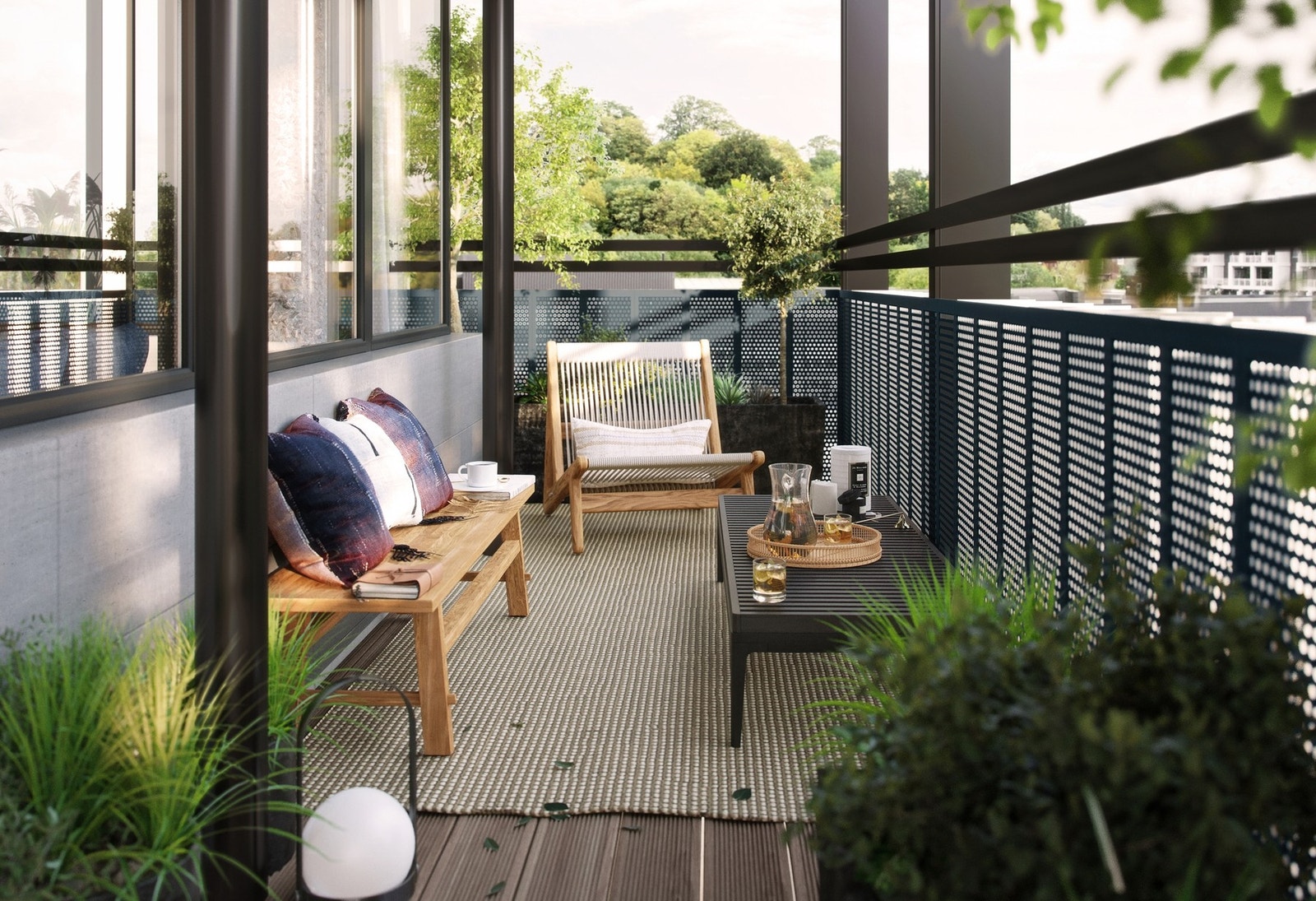 Skyvedører med direkte utgang til balkong | Illustrasjon, endringer vil forekomme. Galleribilde