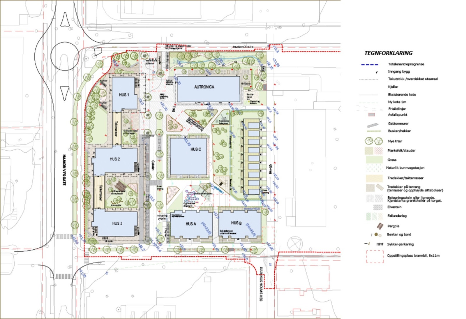 Områdeplan. Illustrasjon, endringer vil forekomme. Galleribilde