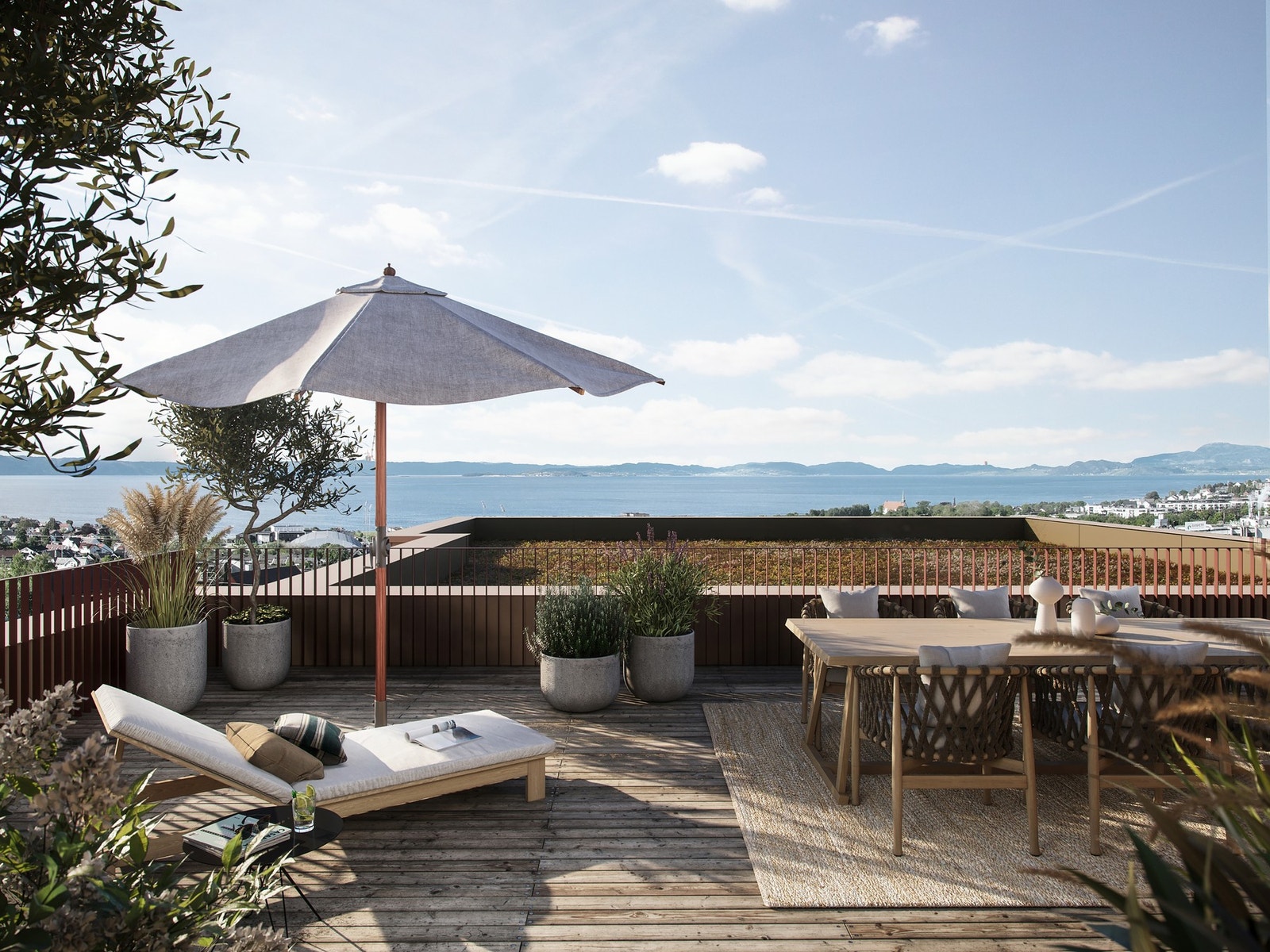 EiendomsMegler 1 har gleden av å presentere en eksklusiv og svært flott leilighet med privat takterrasse på hele 83 kvadratmeter! Illustrasjon, avvik vil forekomme. Galleribilde