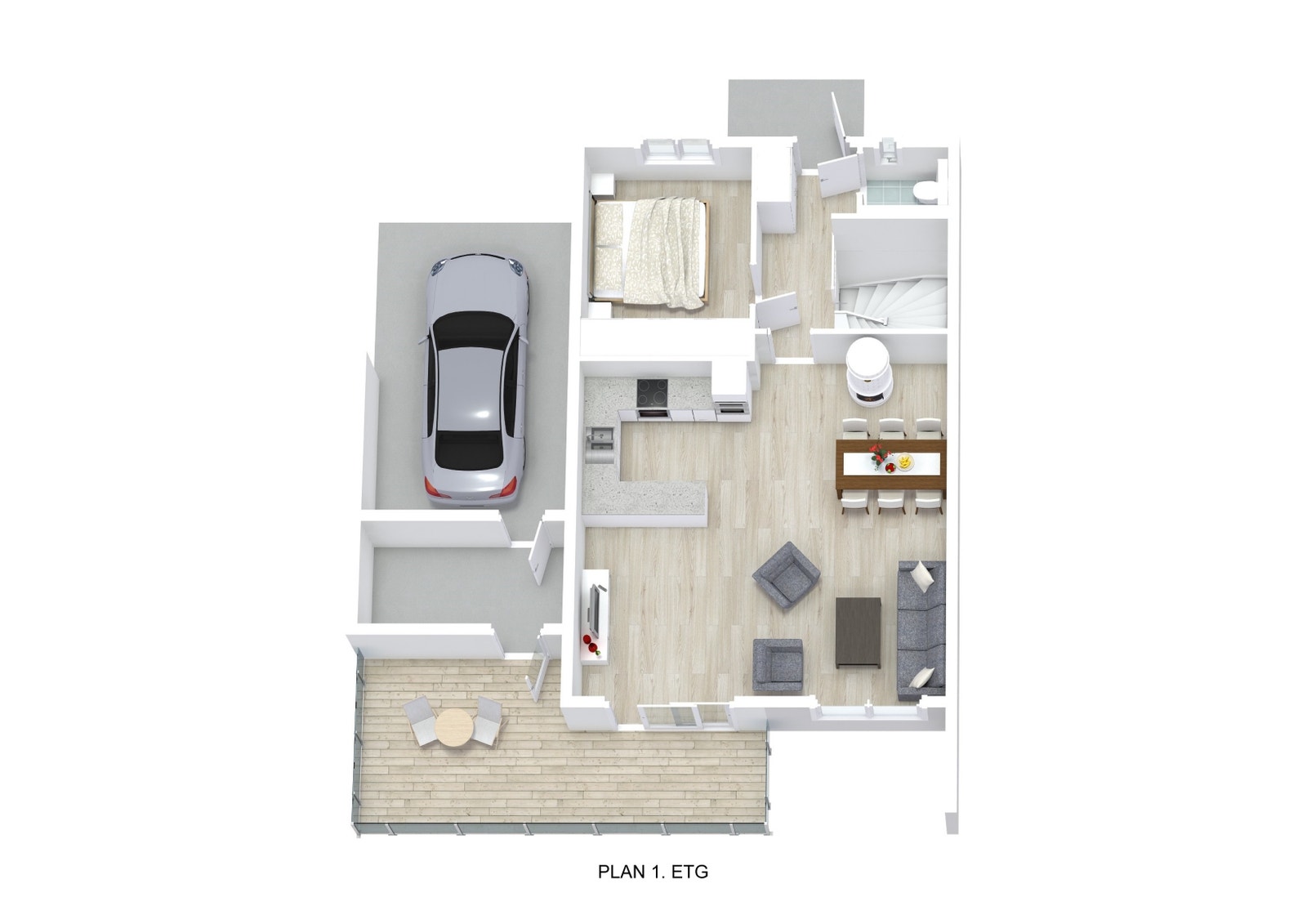 Planteikning 1.etg. Galleribilde