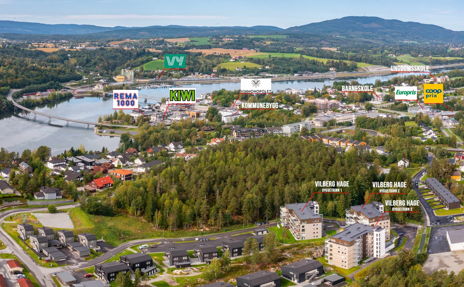 Det er kort avstand til Sundet hvor man finner et godt servicetilbud. Galleribilde