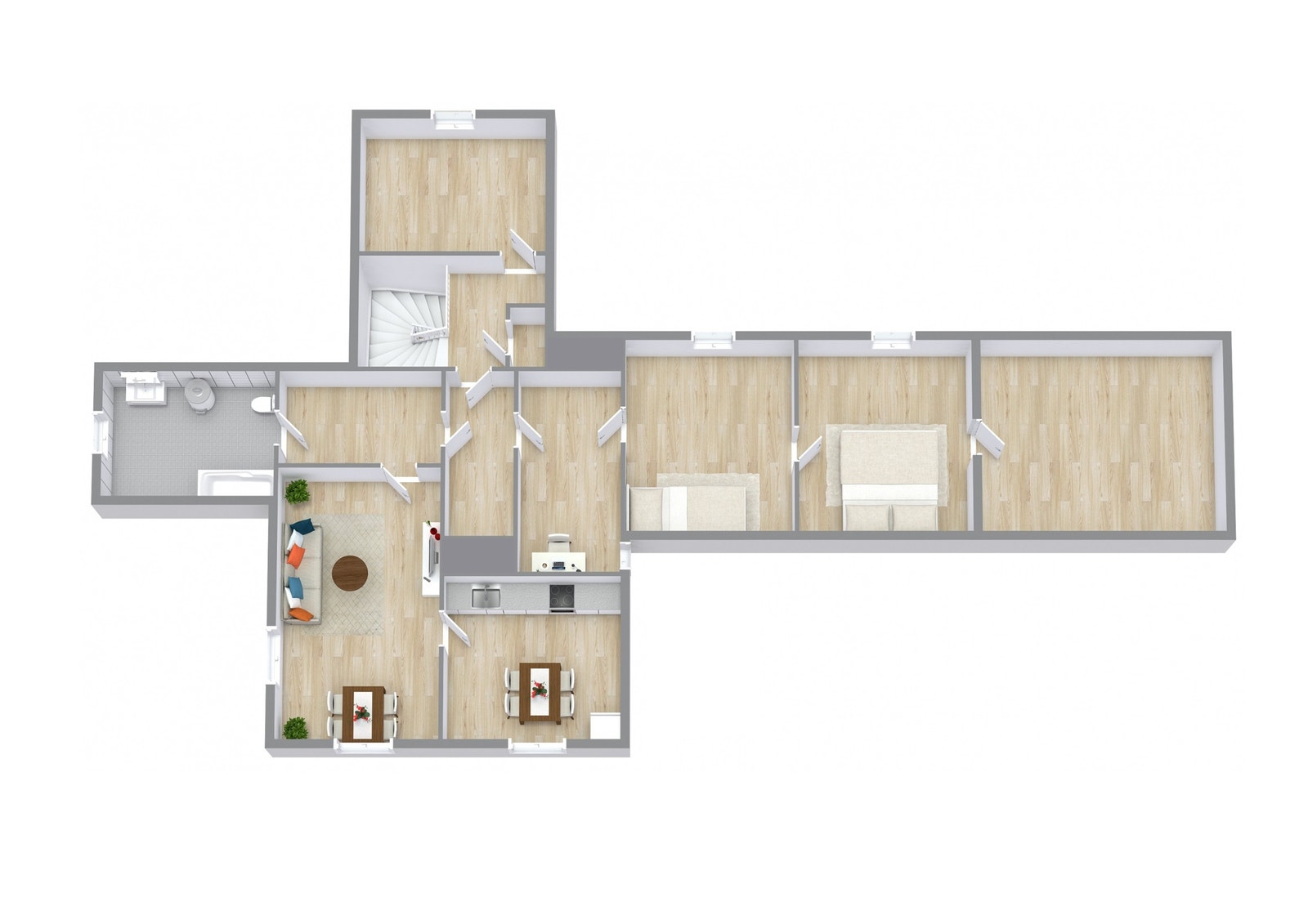 3D plantegning Galleribilde