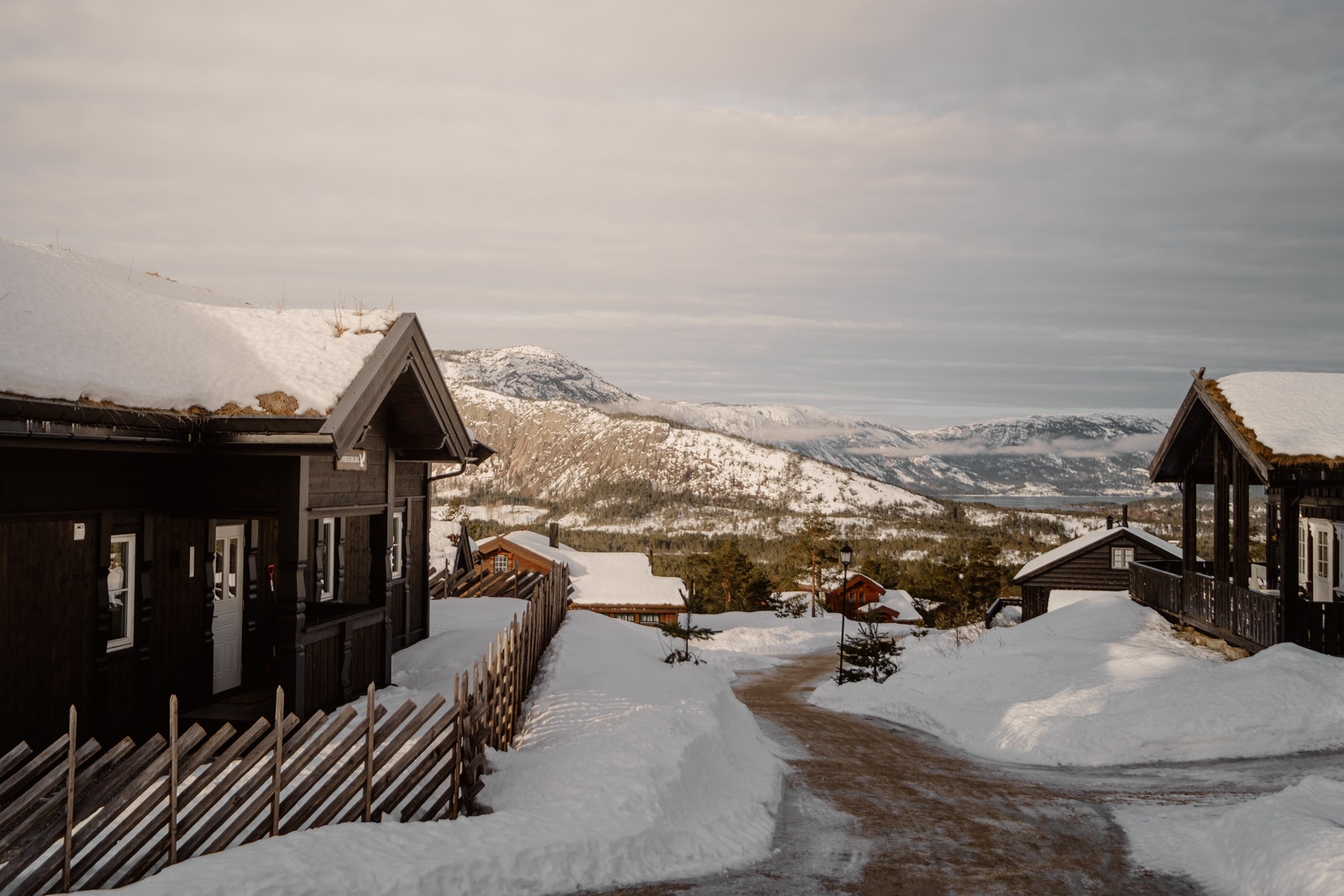 Fra etablert hyttefelt vinter Galleribilde