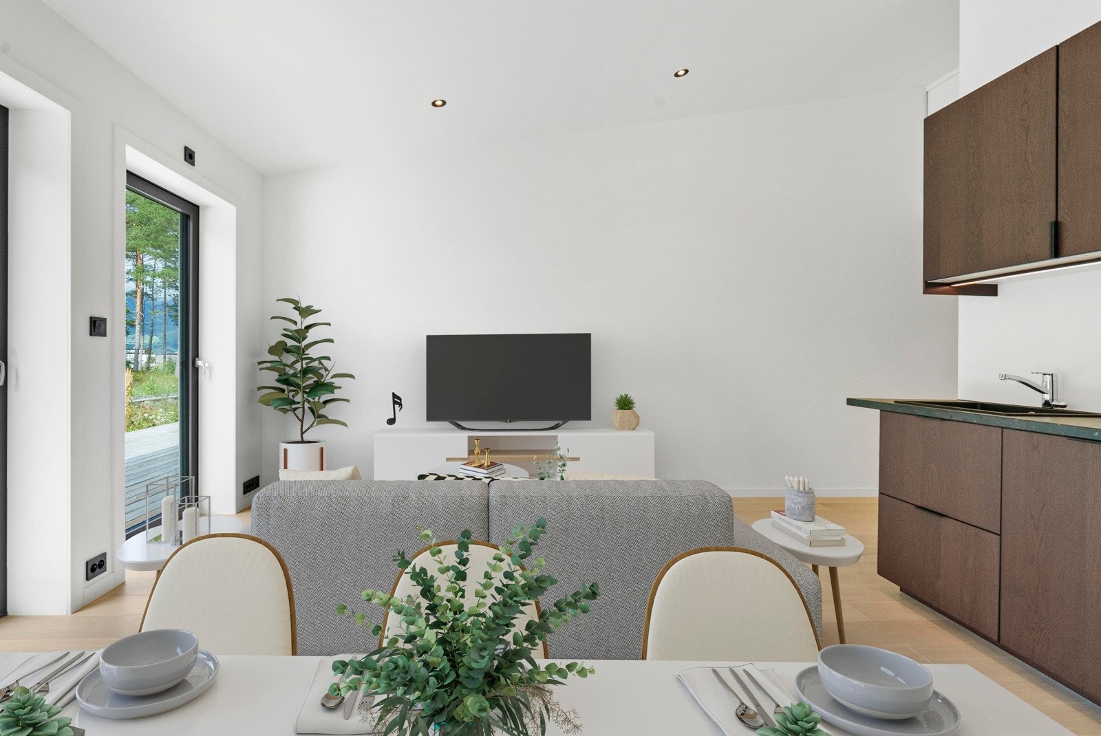 Leilighetane vil halde god standard og ha eit moderne preg i alle rom. Galleribilde