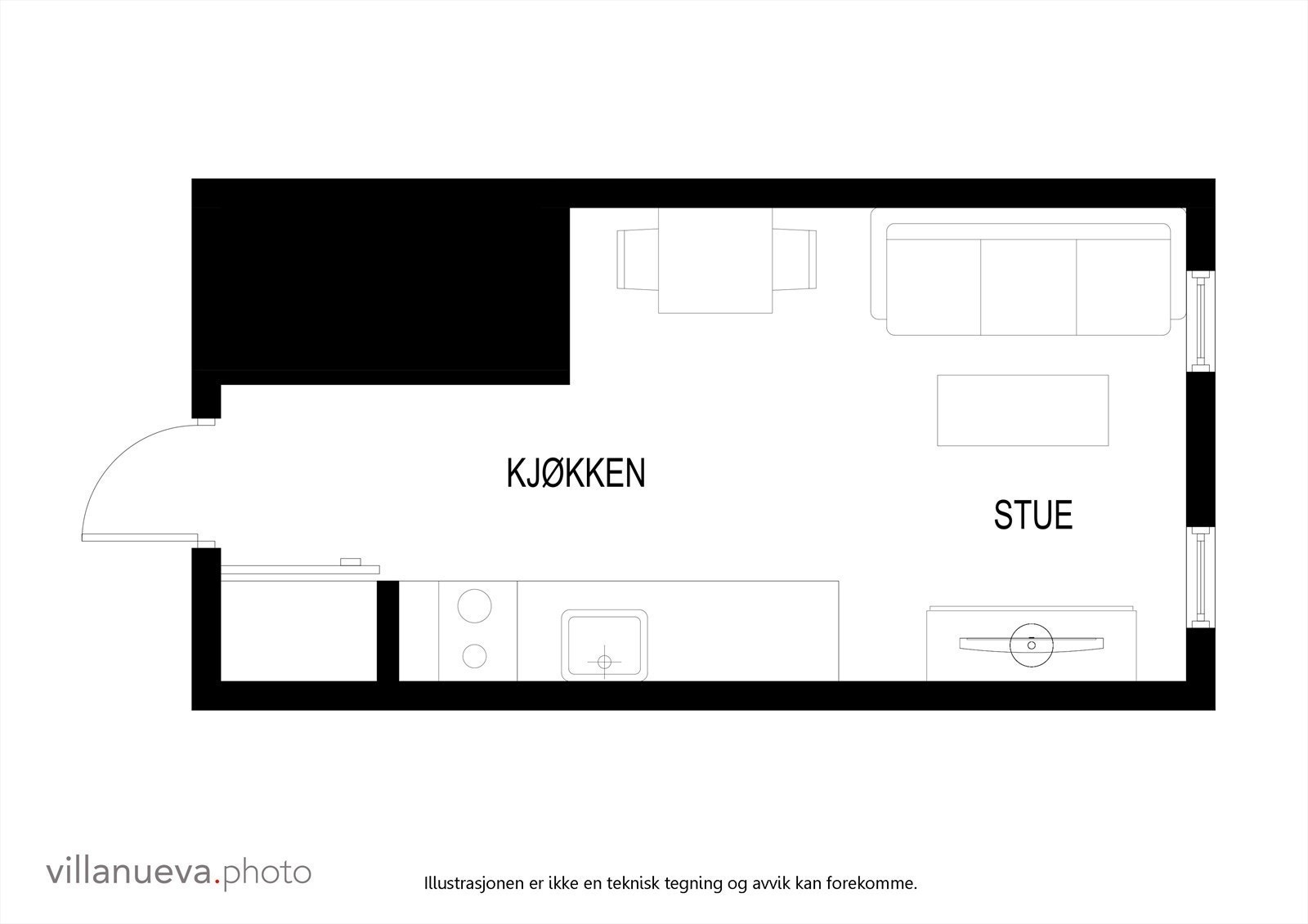 NB: Leilighetene i Thereses gate har ikke eget bad/toalett, men i hver etasje er det fire toaletter og tre dusjer. Du står neppe i toalettkø Galleribilde