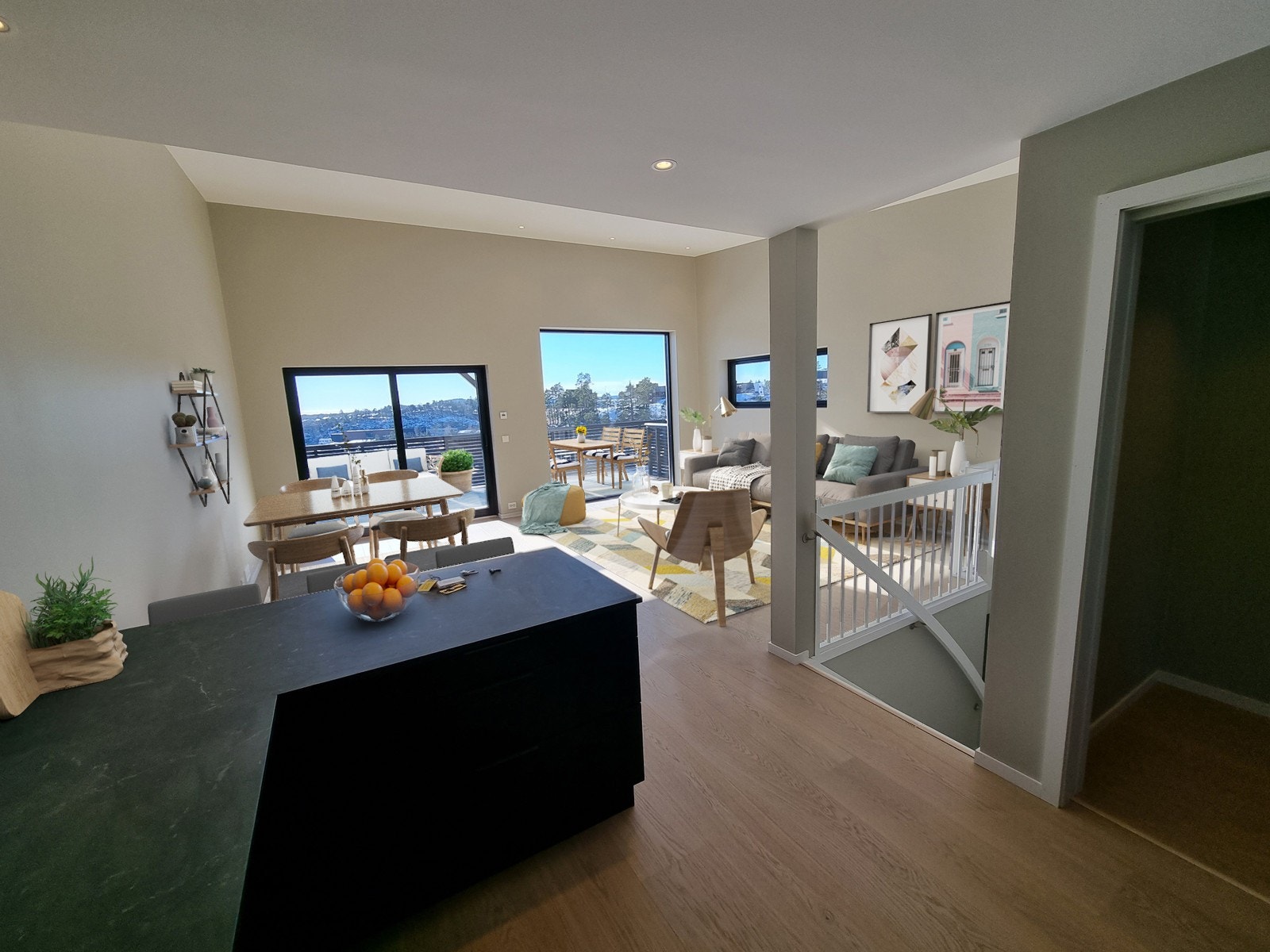 Stue med ekstra takhøyde Galleribilde