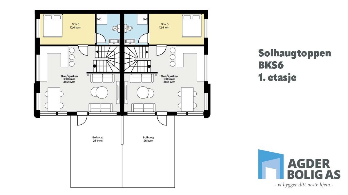 Plantegning Type B - 1 etasje Galleribilde