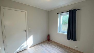 Gjesterom med lystette gardin. Galleribilde