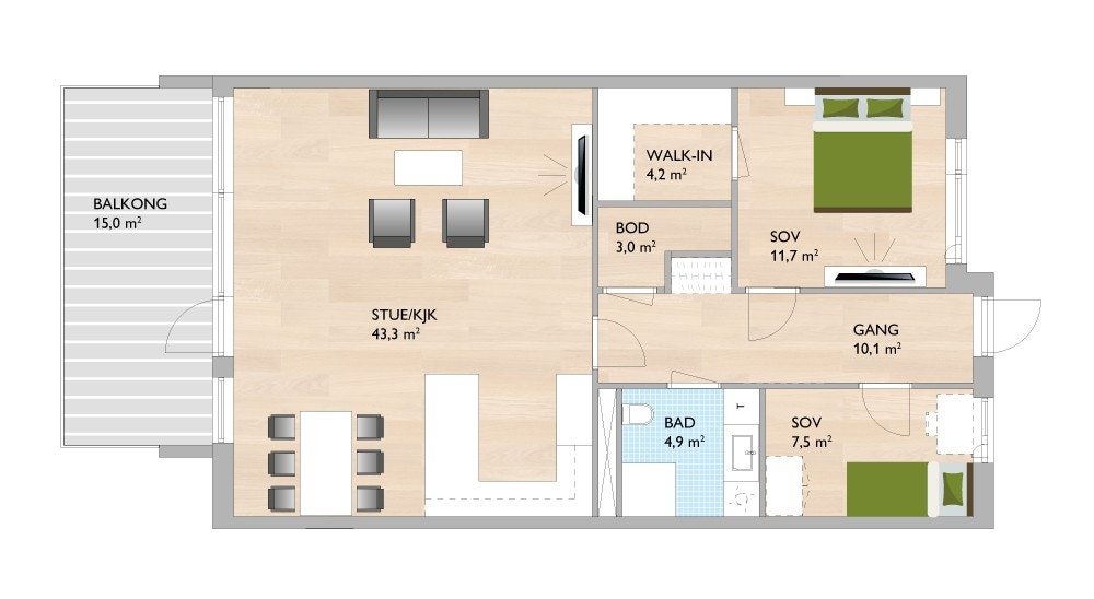 B207 - Plantegning Galleribilde