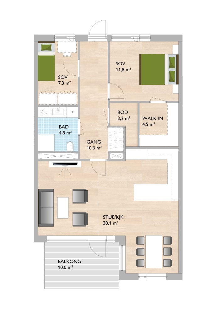 B303 - Plantegning Galleribilde