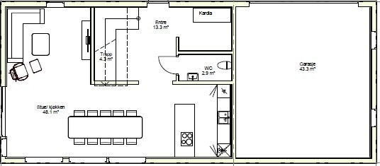 Plantegning av 1. etasje. Galleribilde