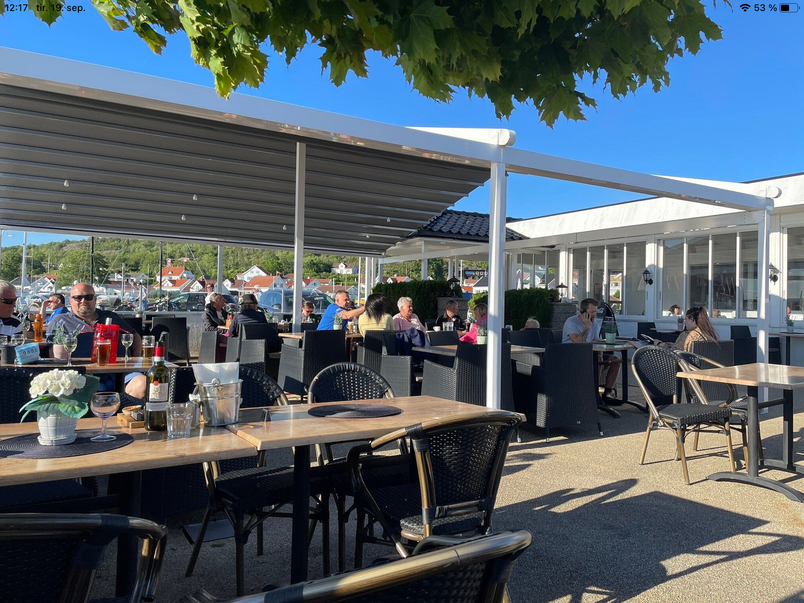 Pergola på deler av uteservering Galleribilde