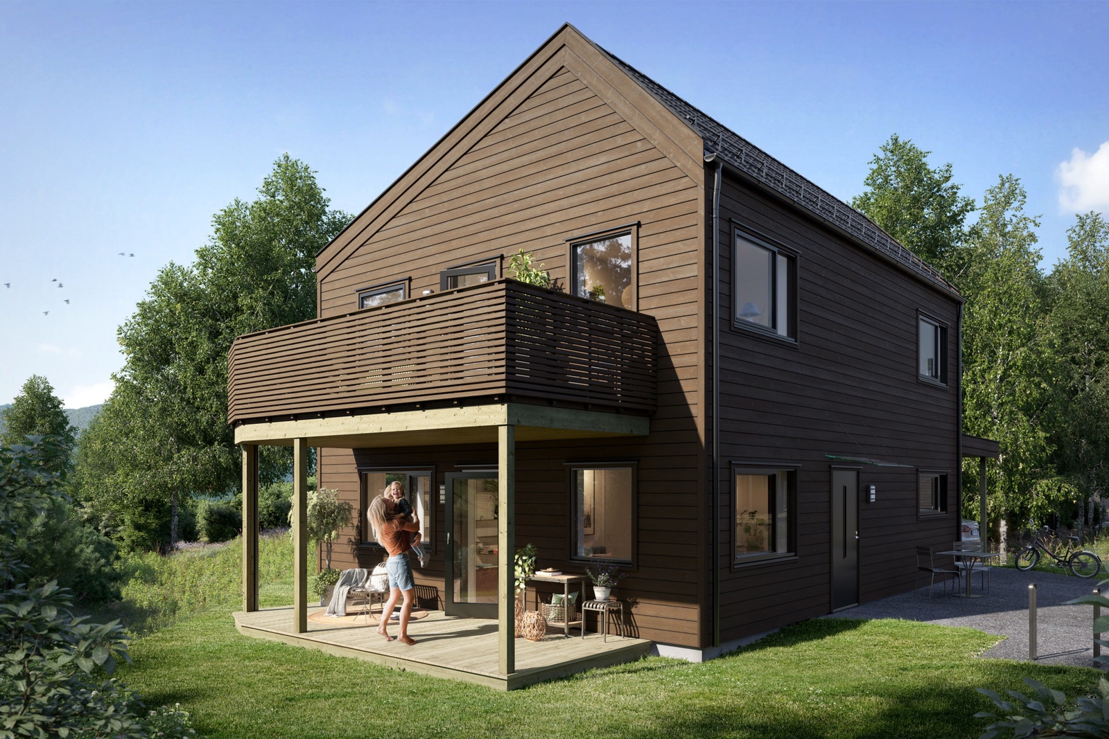 Hus 10 - Innholdsrik enebolig med fantastisk beliggenhet. Solgt. (tomtene leveres tilsådd, men uten beplantning) Galleribilde