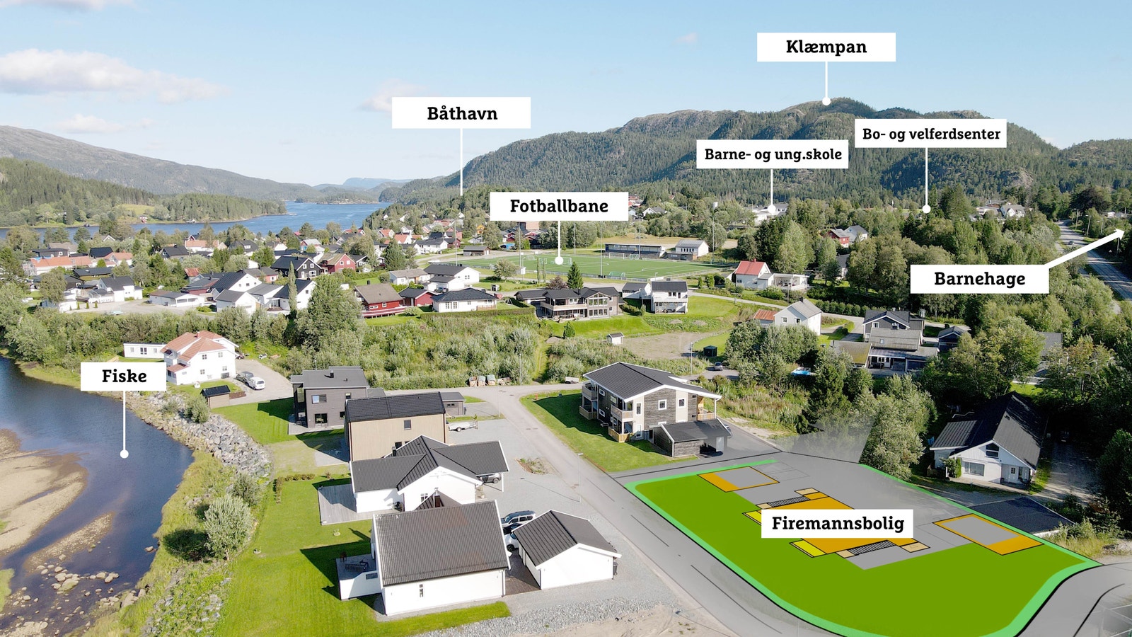 Firemannsboligen ligger fint til med kort avstand til det meste Galleribilde