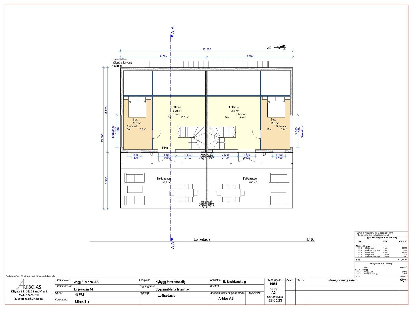 Plantegninger - Hus A og Hus B Galleribilde