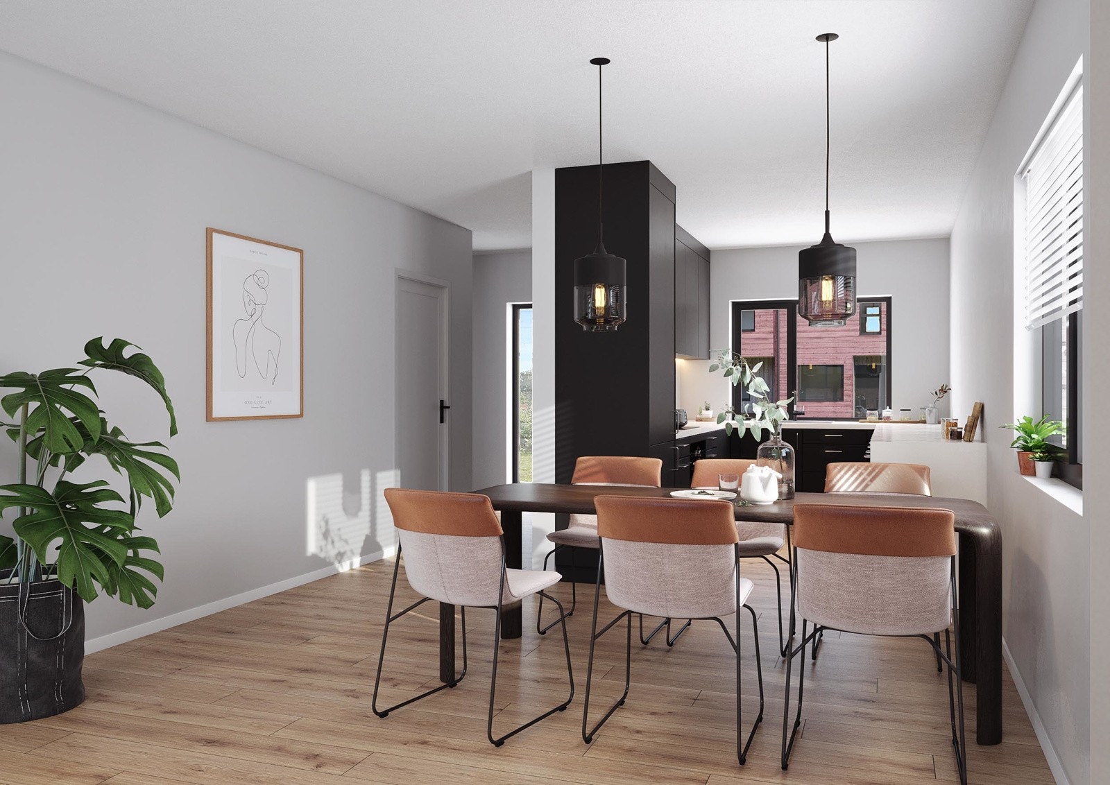 Om kjøkkenet er stort eller lite, er smarte og fleksible løsninger alltid aktuelle. På Trøåsen blir det levert kjøkken av god dansk kvalitet og design. Galleribilde