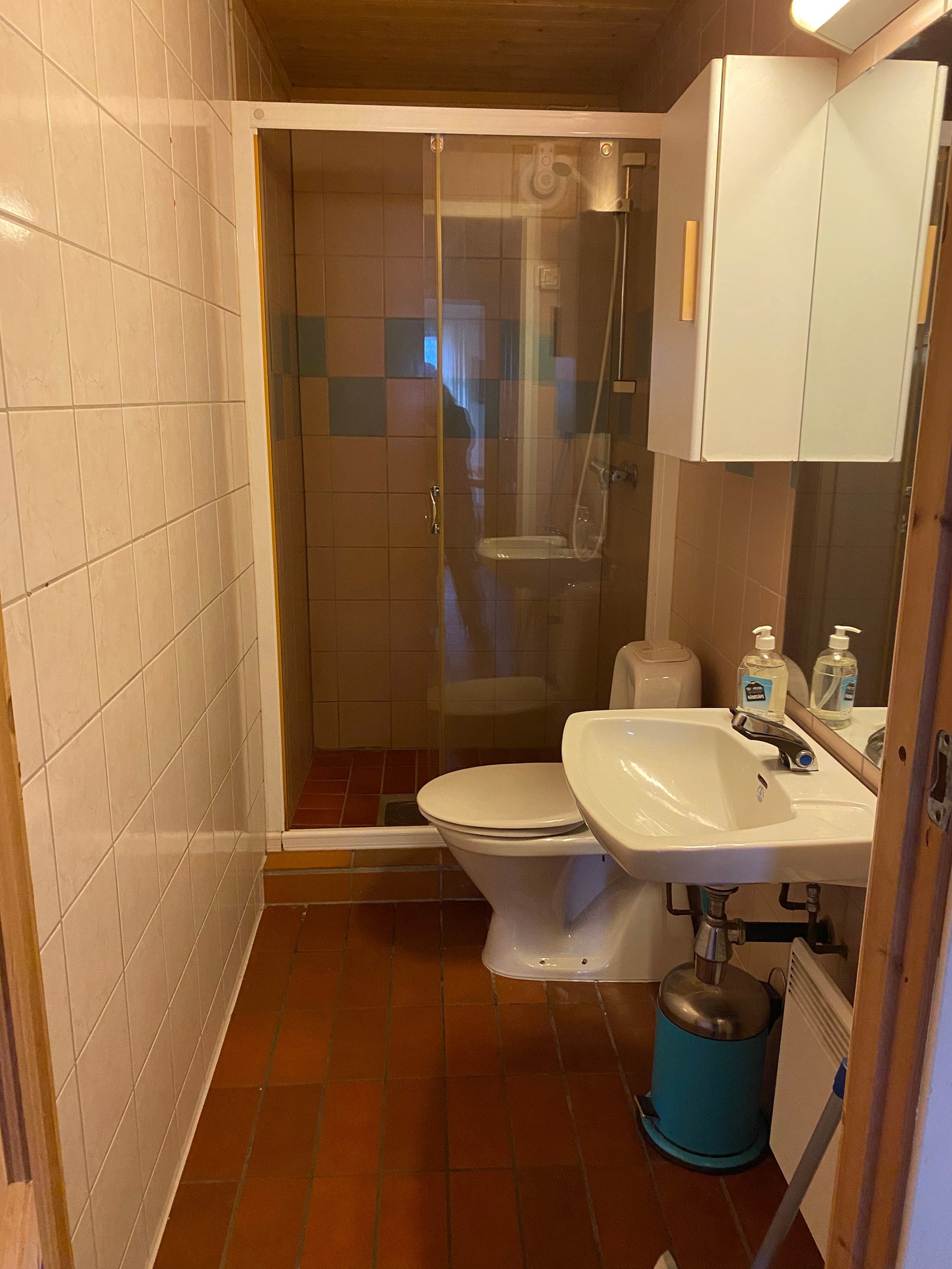Baderom med dusj og toilett. Galleribilde