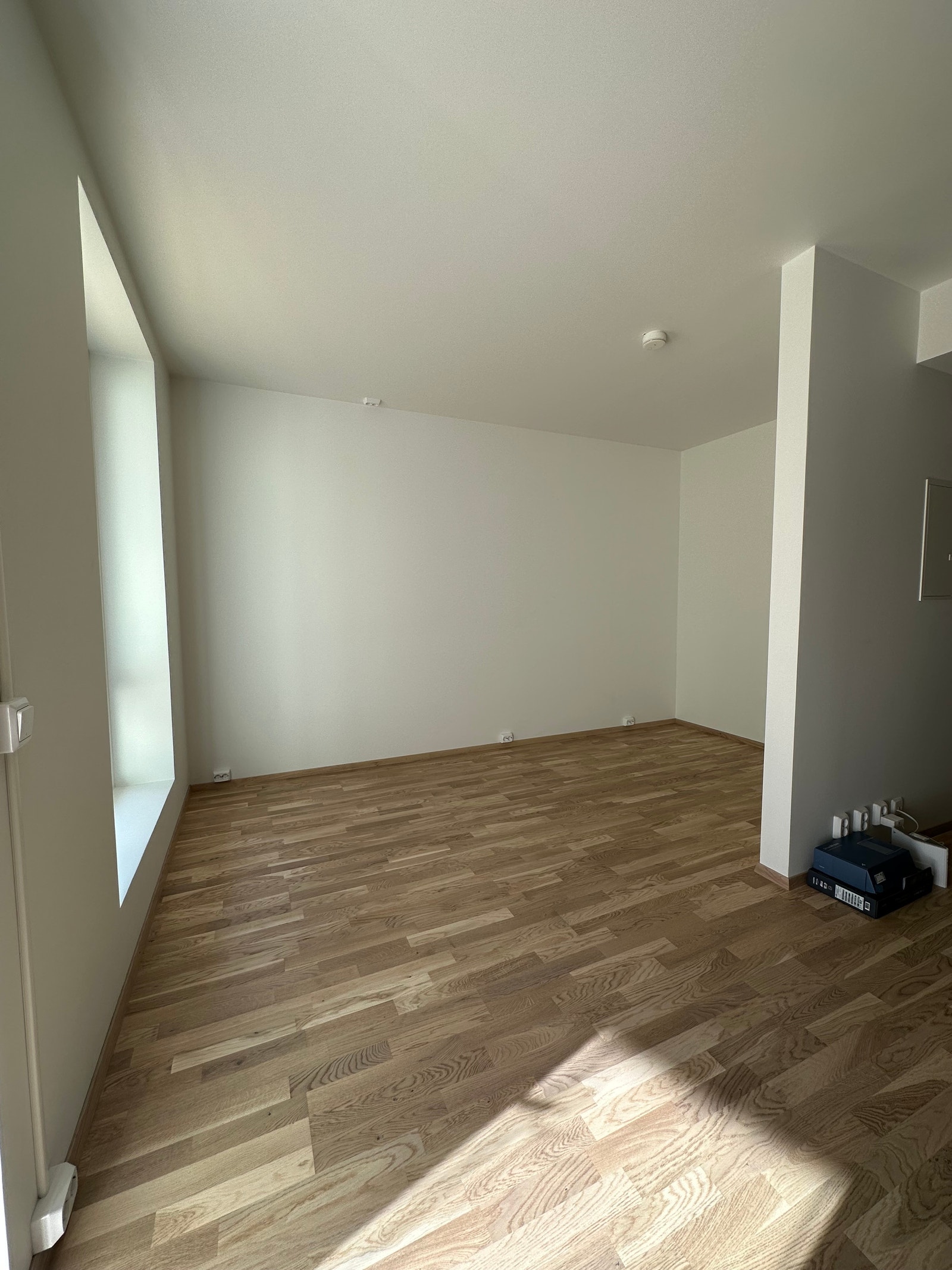 Stue og soveplass område. Det kan monteres et skyvedør for å etablere en sovealkove. Galleribilde