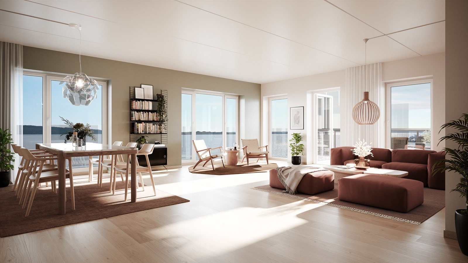 Strandholmen leilighet 502 Stue Galleribilde