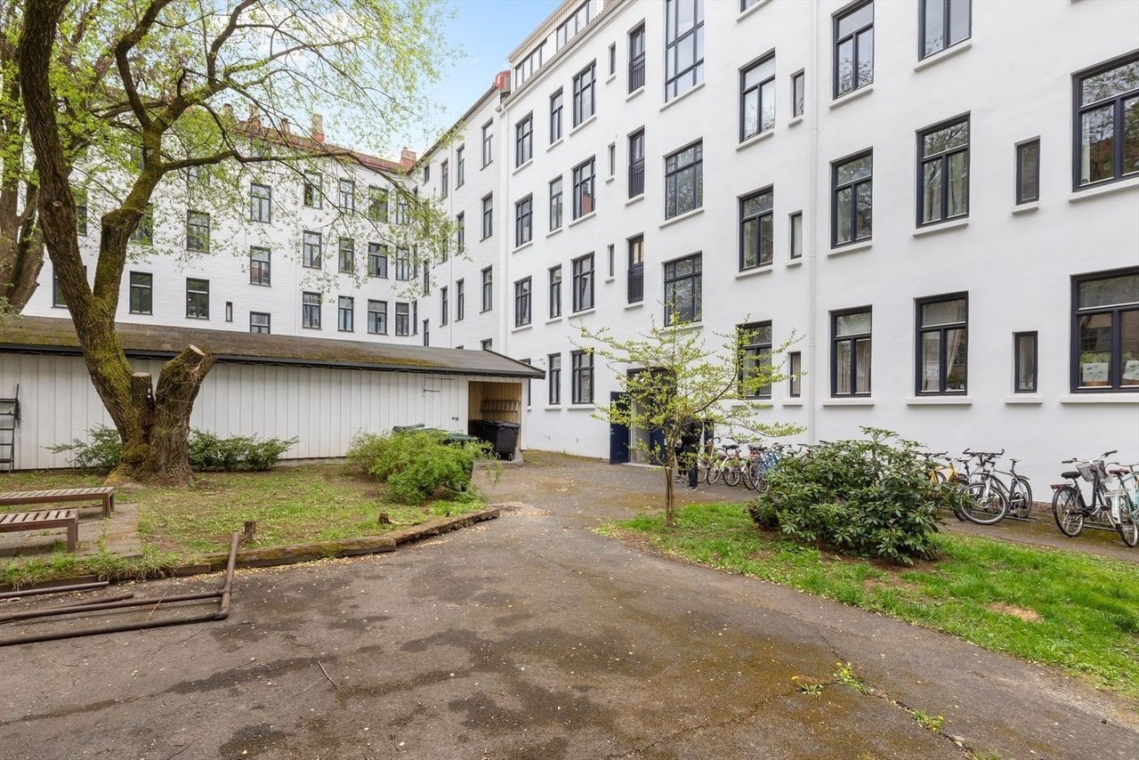 Hyggelig felles bakgård Galleribilde