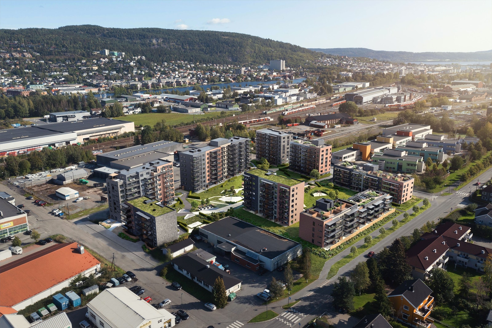 3D-bilde av boligprosjektet Galleribilde