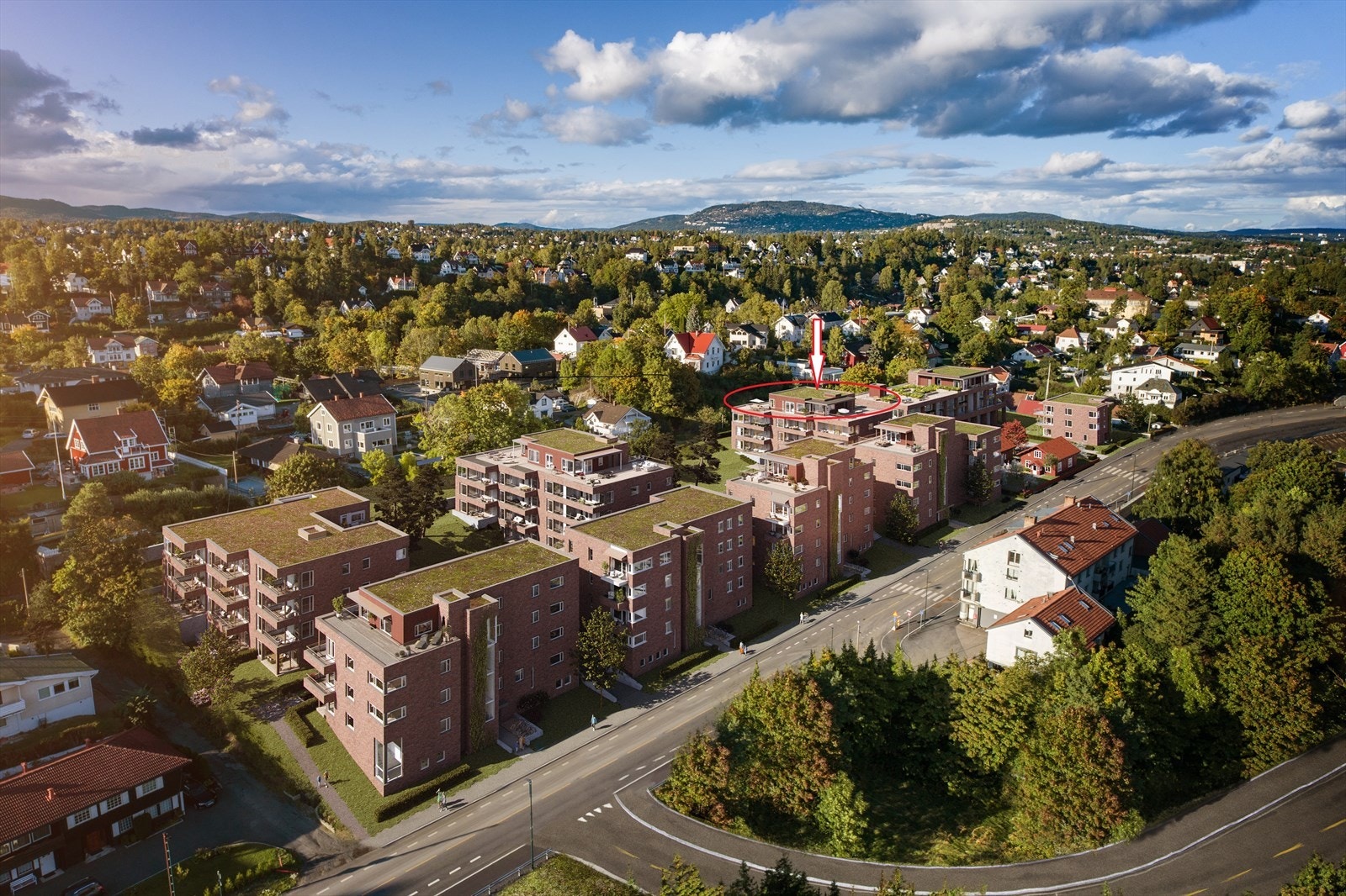 Toppleilighet med sol hele dagen Galleribilde