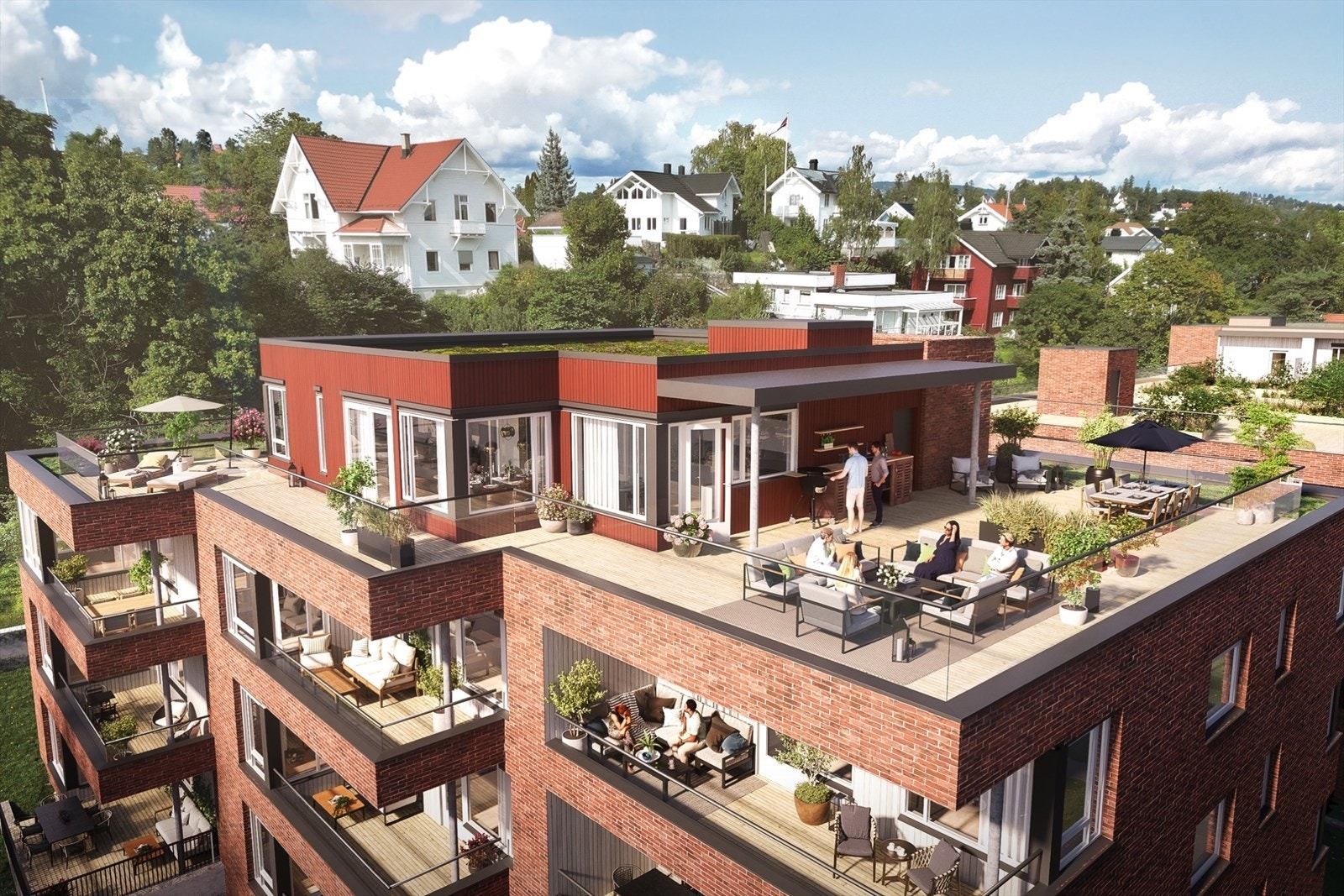 Fantastisk takterrasse på hele 160 kvm! Galleribilde