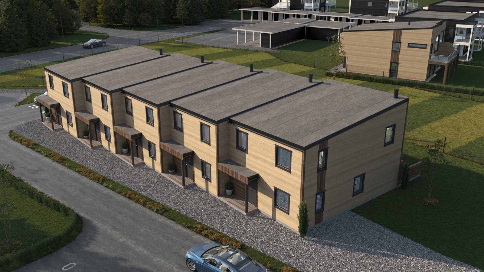 Fasade sett frå Nord og Vest Galleribilde