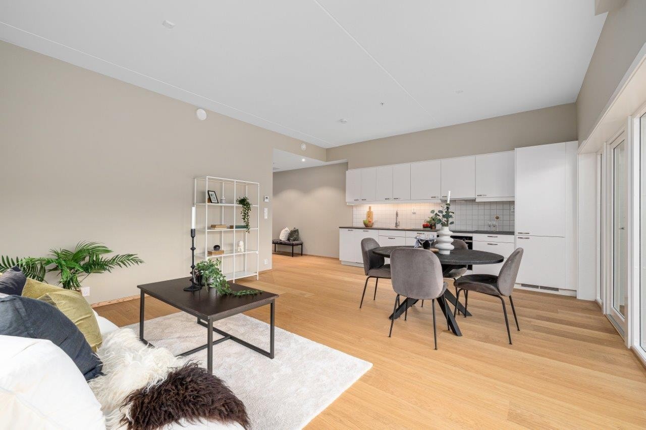 Lyst og lekkert innredet Galleribilde