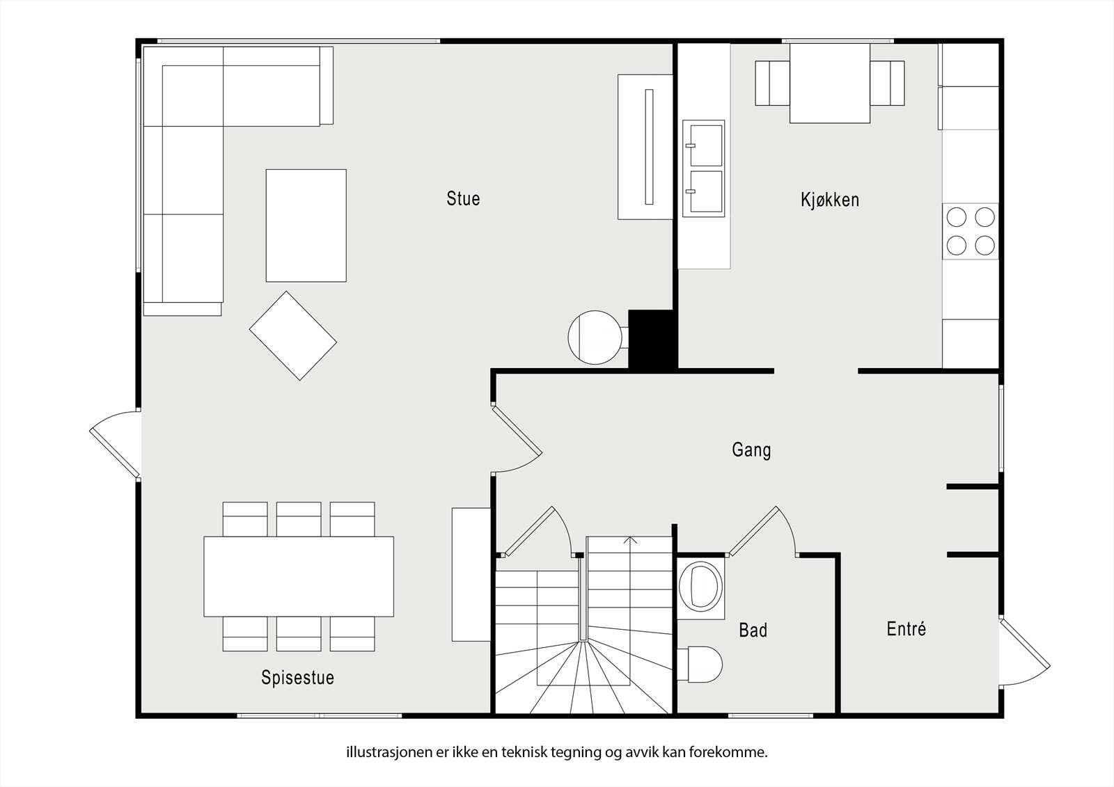 Planskisse 2D - 1. etasje Galleribilde
